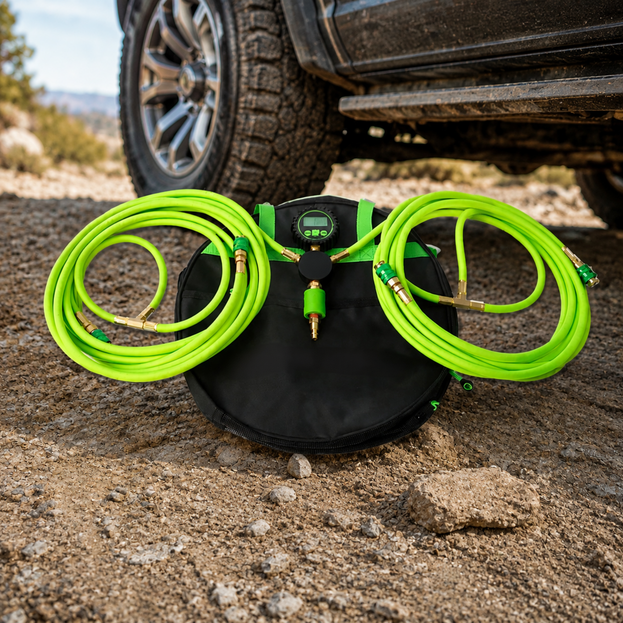 4-Tire Inflation Deflation Hose Kit – Off-Road Tire Pressure Management System