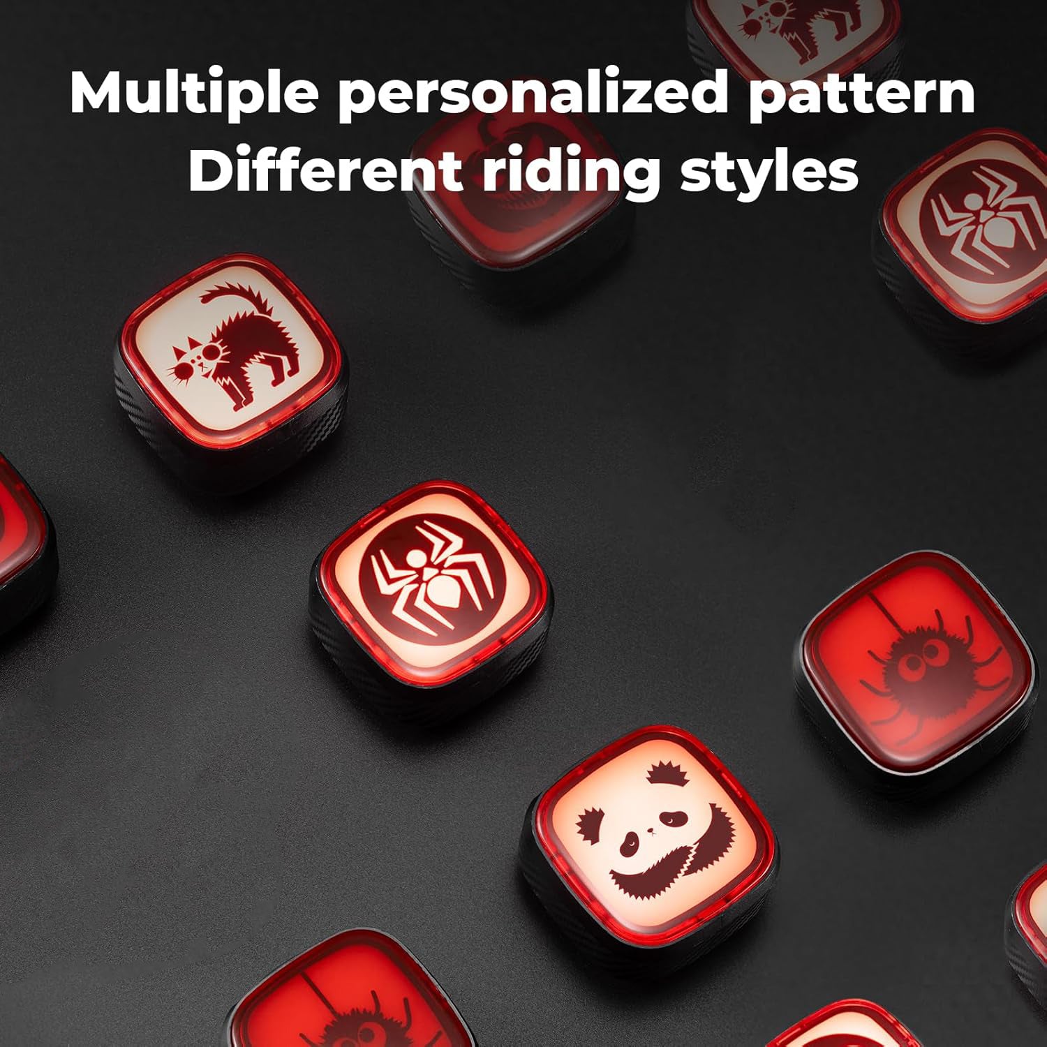 Emoji LED Smart Bicycle Tail Light
