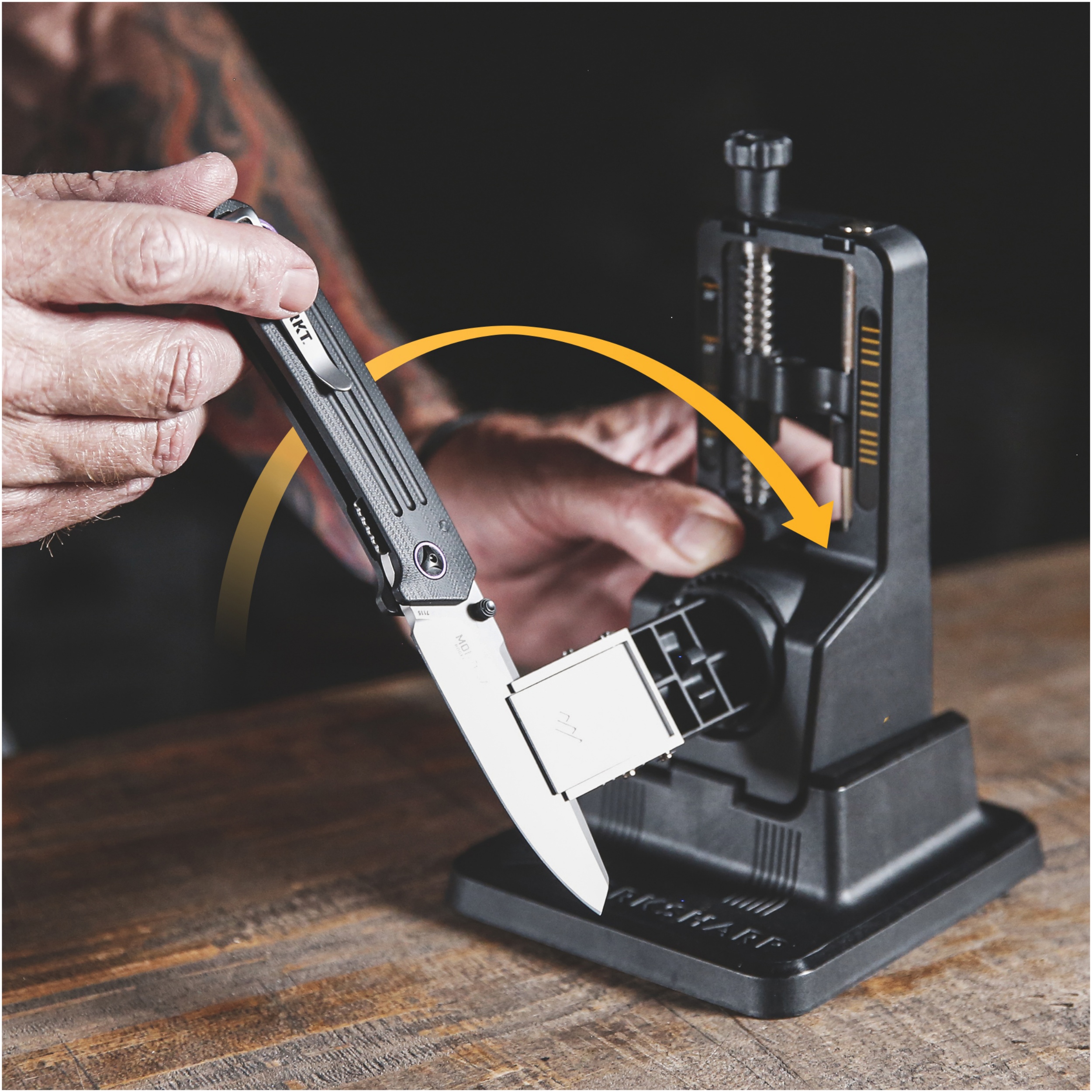 Precision Adjust Knife Sharpener – 3 Grits, 15‑30° Angle, Benchtop or Handheld 