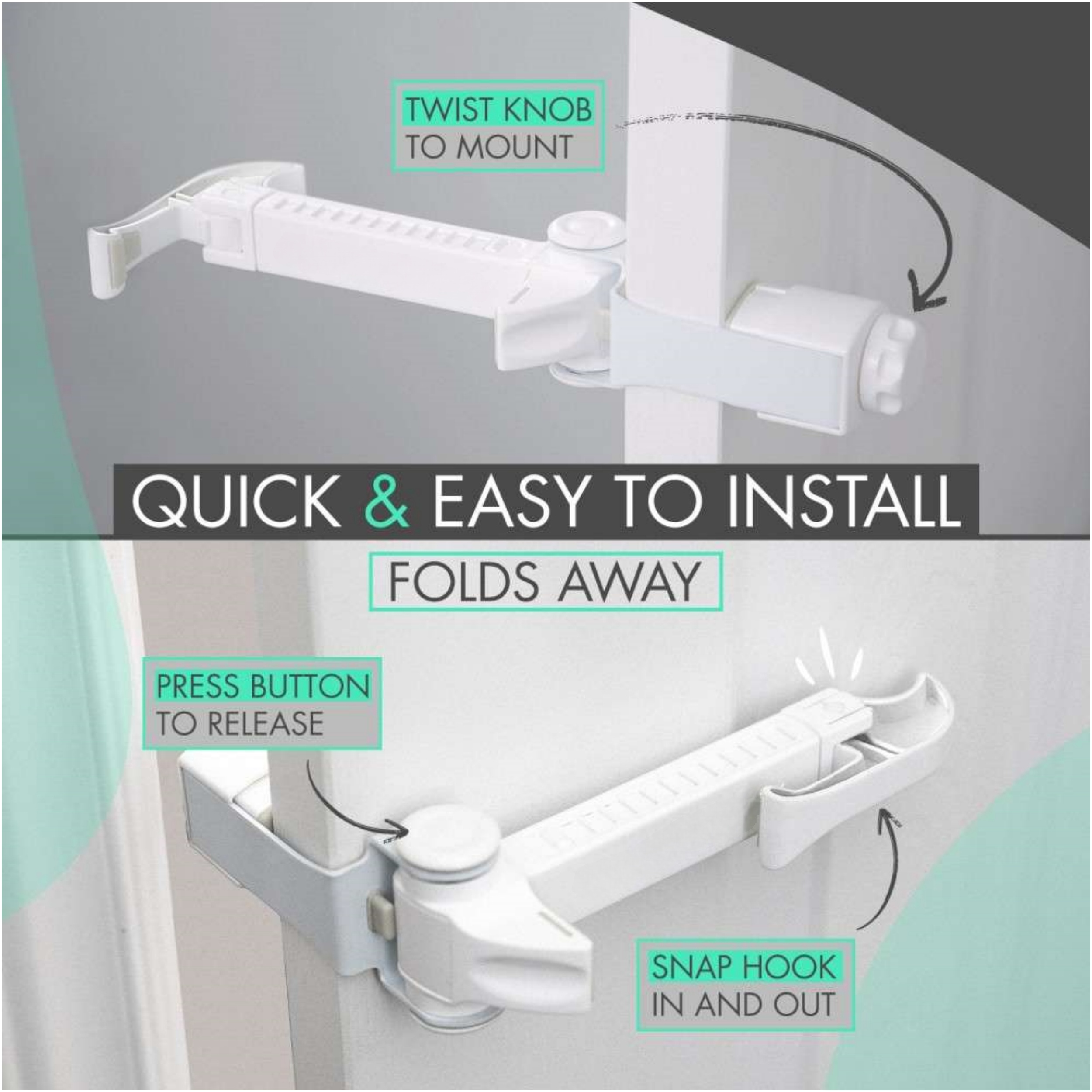 Door Stopper & Childproof Door Lock – Adjustable, Portable, Tool‑Free