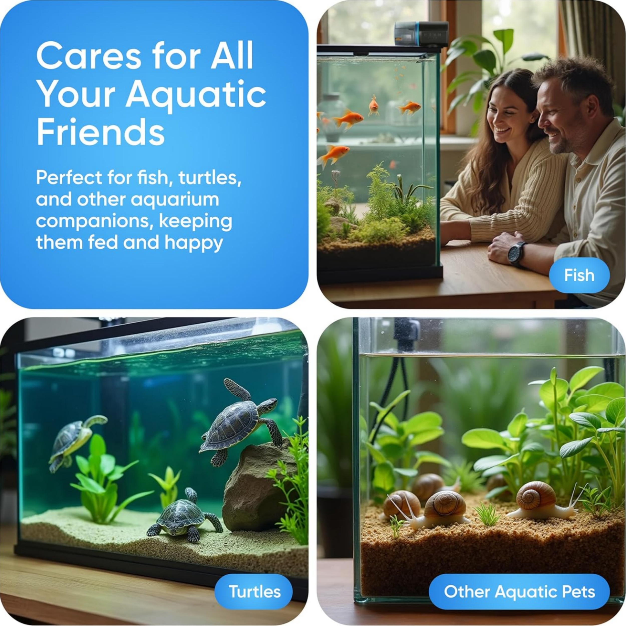 Automatic Fish Feeder – Programmable Timer, Portion Control, Quiet Operation