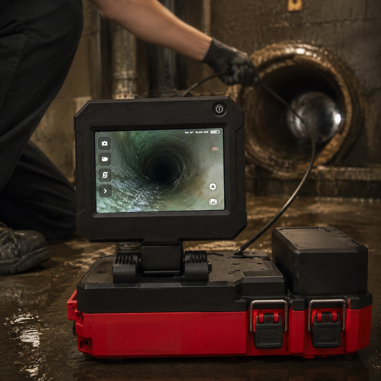 Portable Sewer Inspection Camera – HD Pipeline Viewing System With Flexible Cable