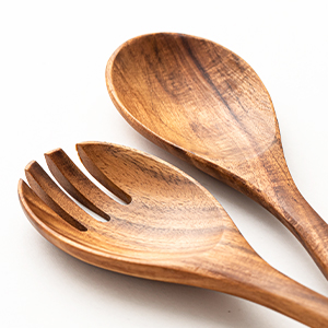 Acacia Wooden Salad Server Set