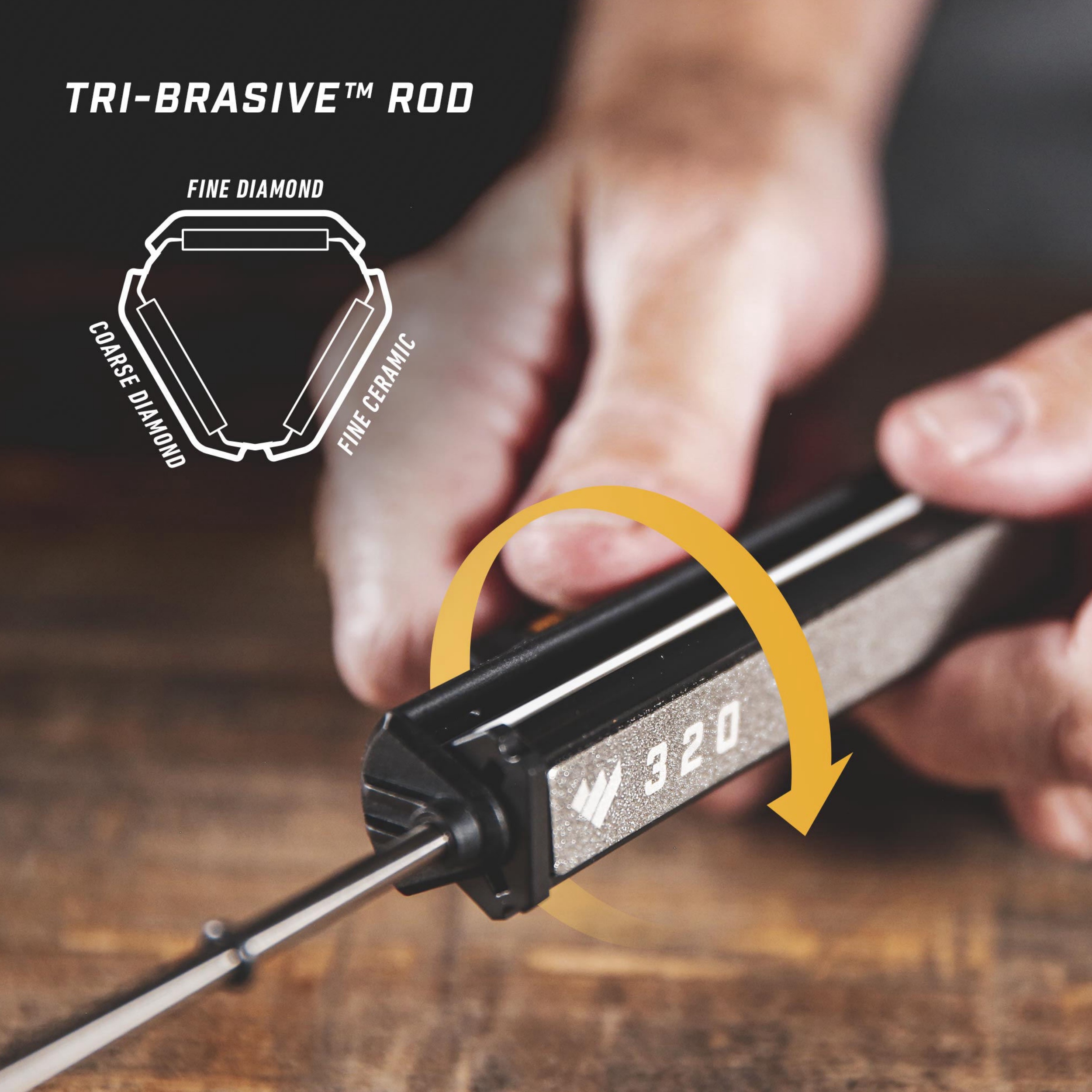 Precision Adjust Knife Sharpener – 3 Grits, 15‑30° Angle, Benchtop or Handheld 