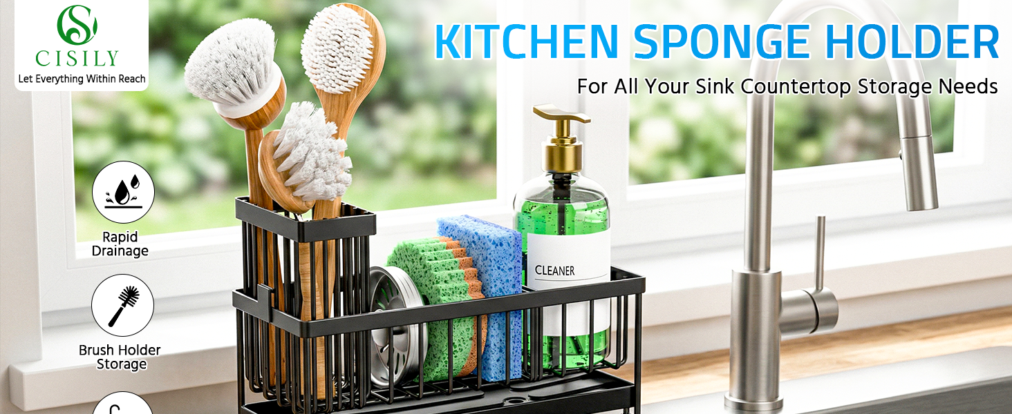 sponge holder for kitchen sink
