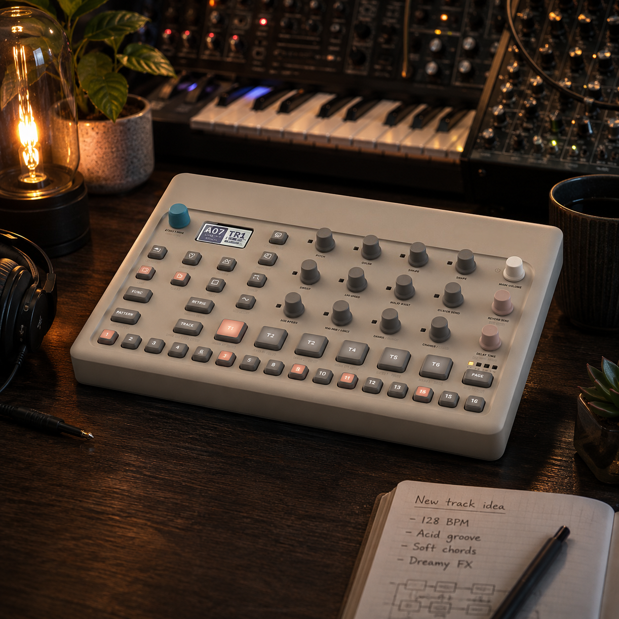 FM Groovebox – 6-Track Electronic Music Creation Machine With Sequencer