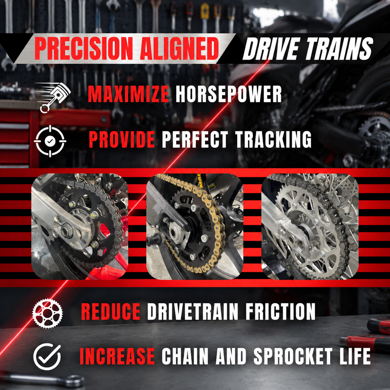 Laser Chain & Sprocket Alignment Tool