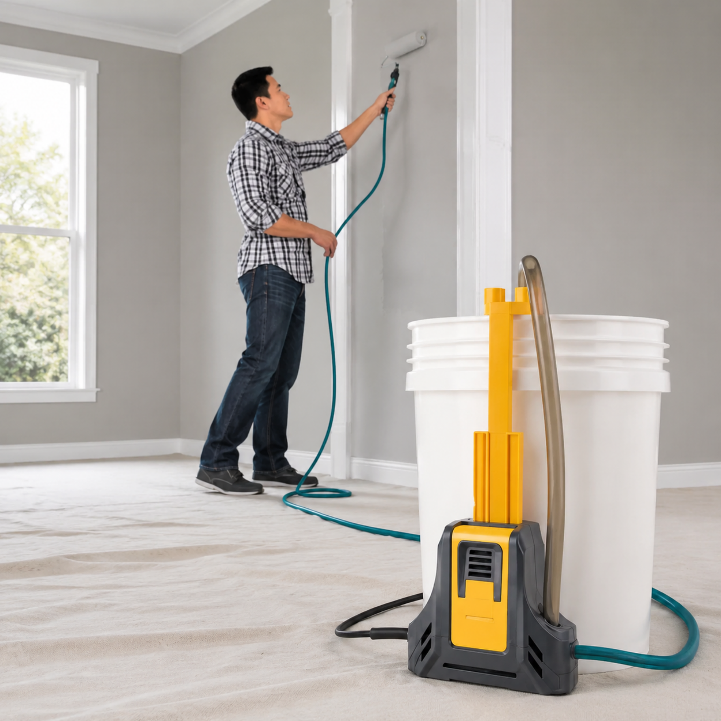 Electric Paint Roller System – Continuous Feed Painting Tool for Large Projects