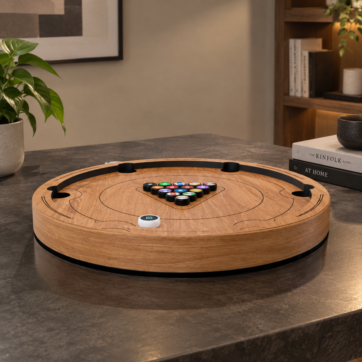 Portable Circular Tabletop Cue Game