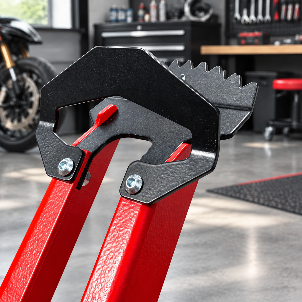 Heavy-Duty Adjustable Motorcycle Lift Stand