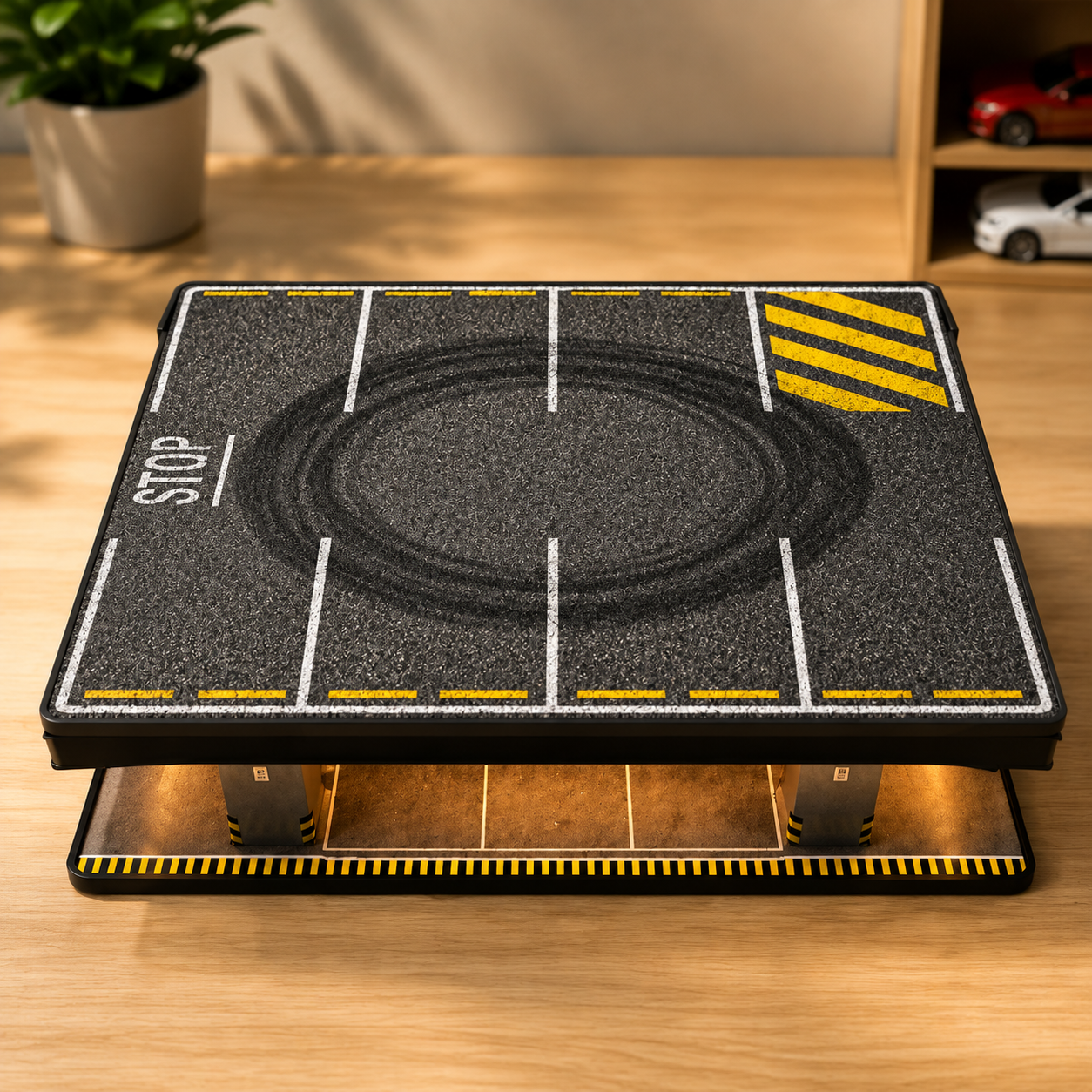 1:64 Motorized Drift Display Platform – 360° Moving Showcase for Diecast Cars