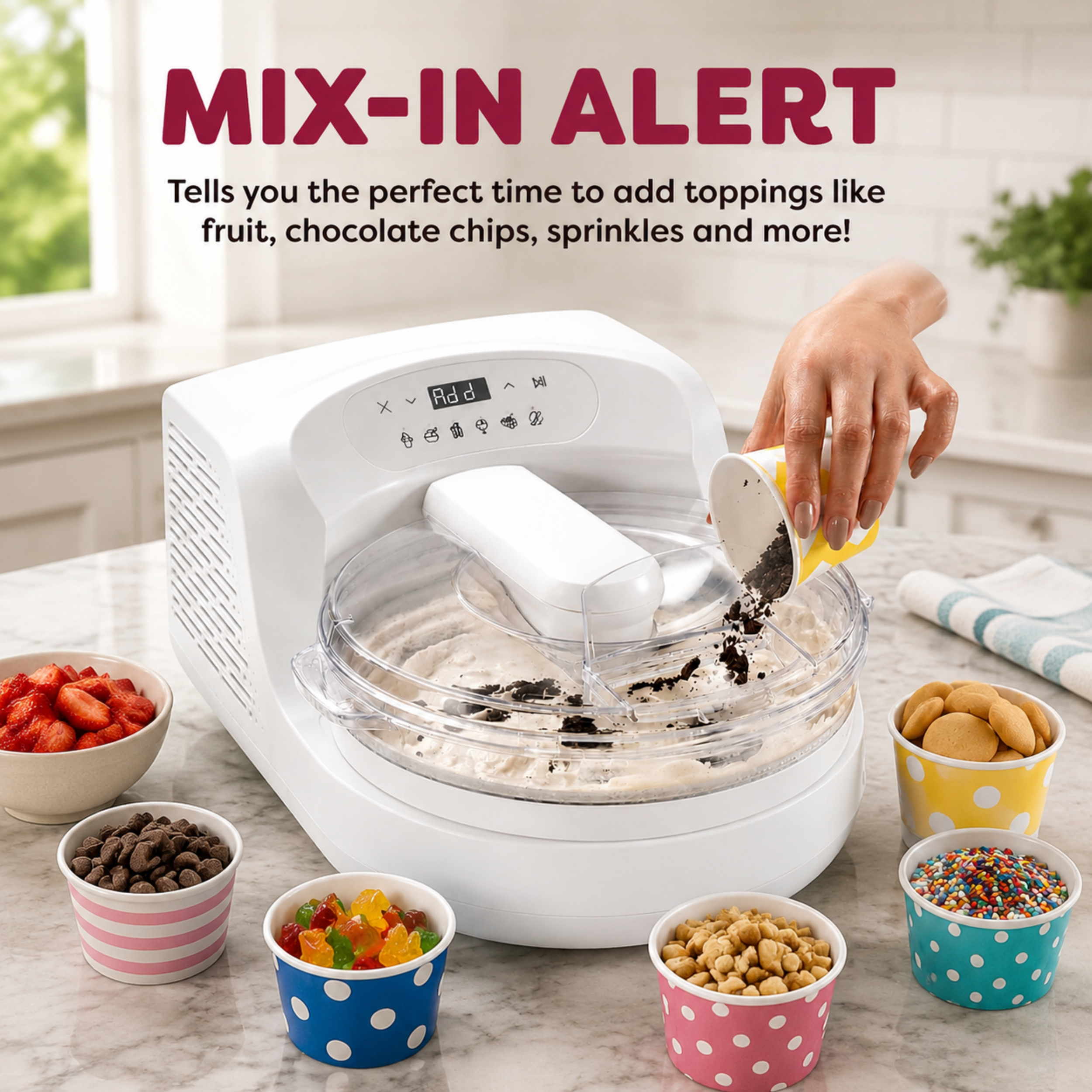 Automatic Frozen Dessert Maker – No Pre-Freezing Ice Cream Creation System