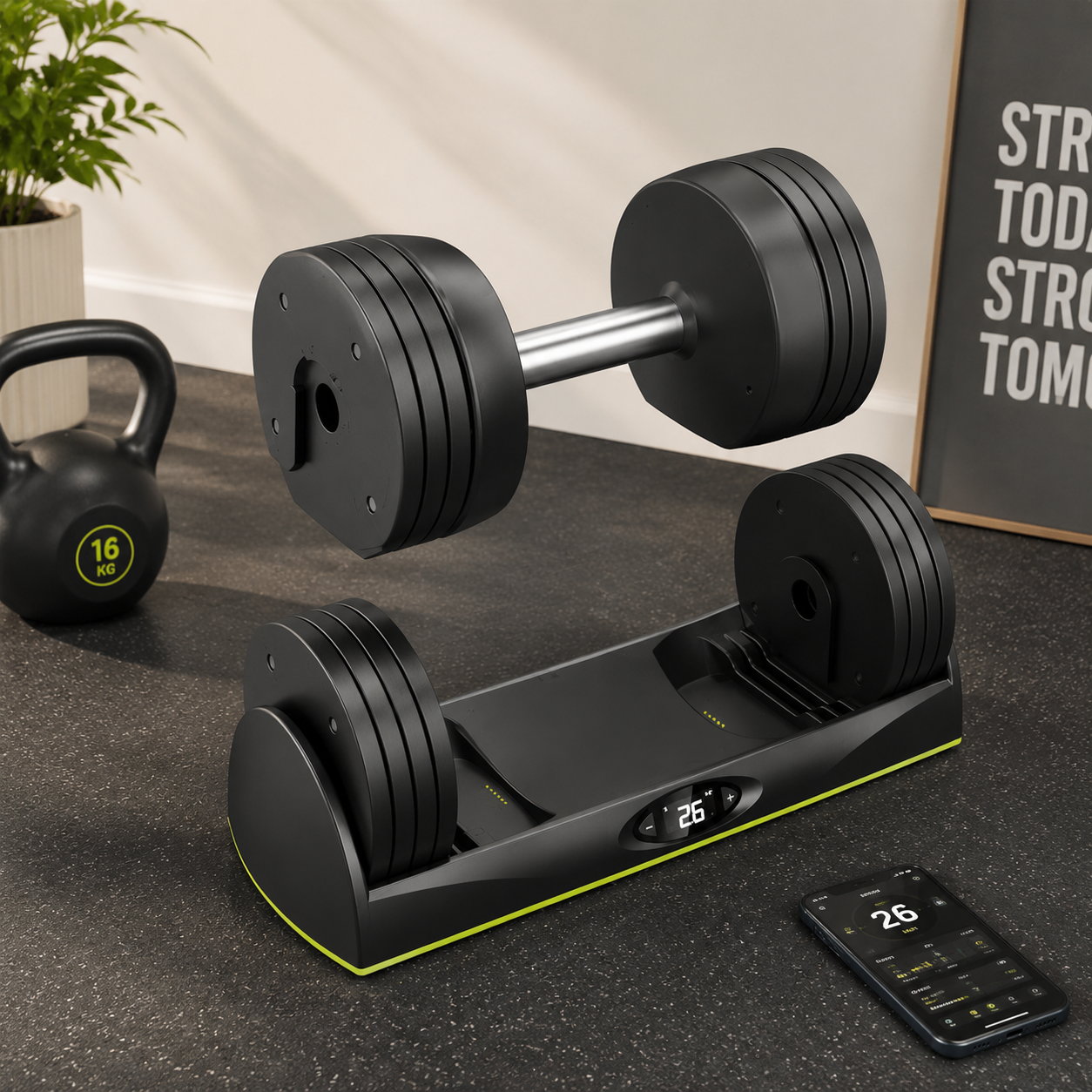 Smart Adjustable Dumbbell Set – Digital Weight Training System