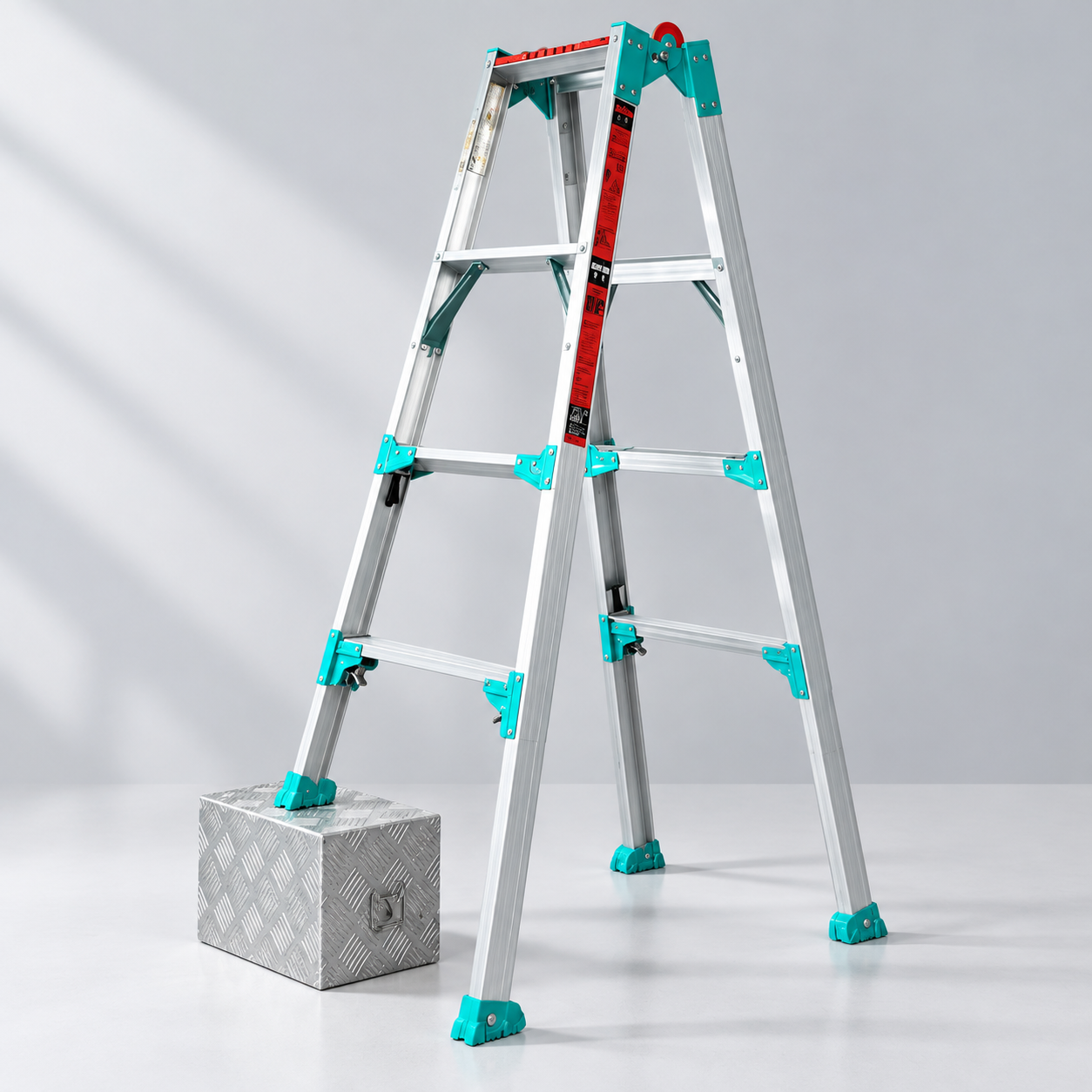 Adjustable Uneven-Ground Folding Ladder