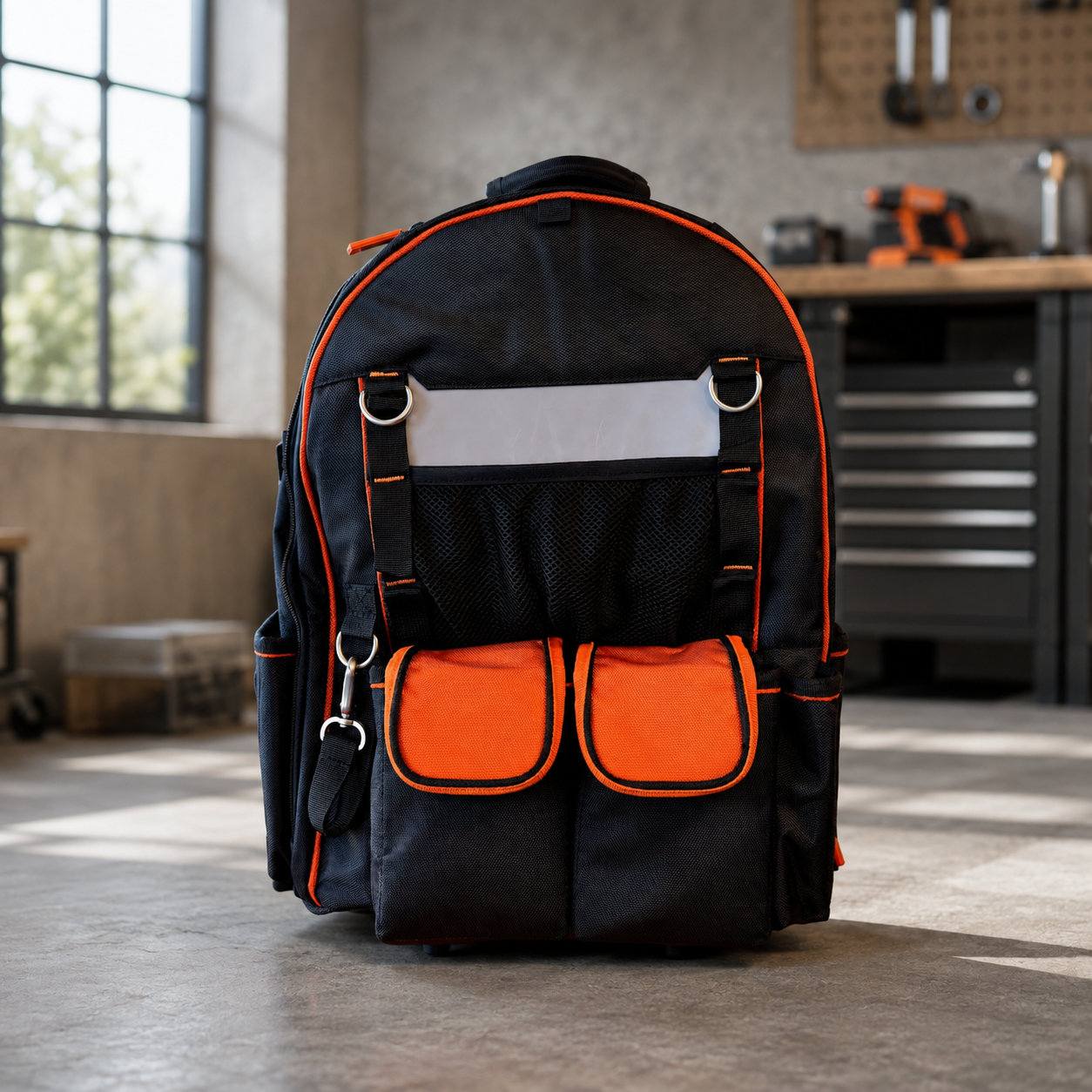 Rolling Tool Backpack – 26L Portable Professional Tool Bag With Wheels