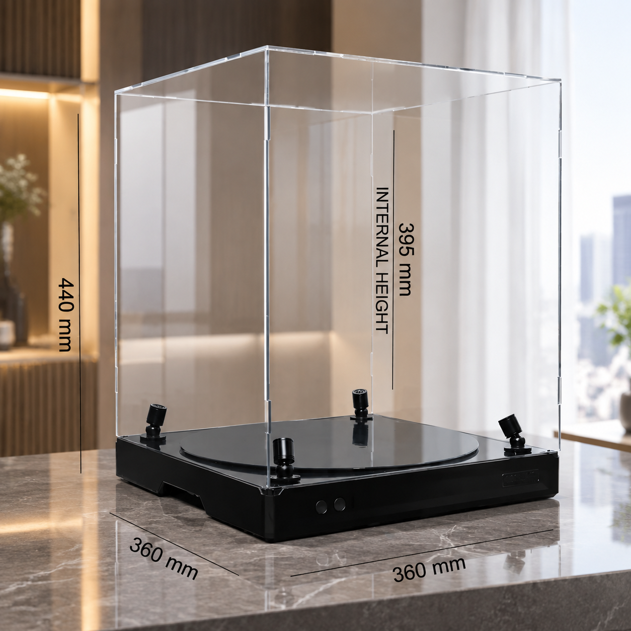 360° Rotating LED Collectible Display Case