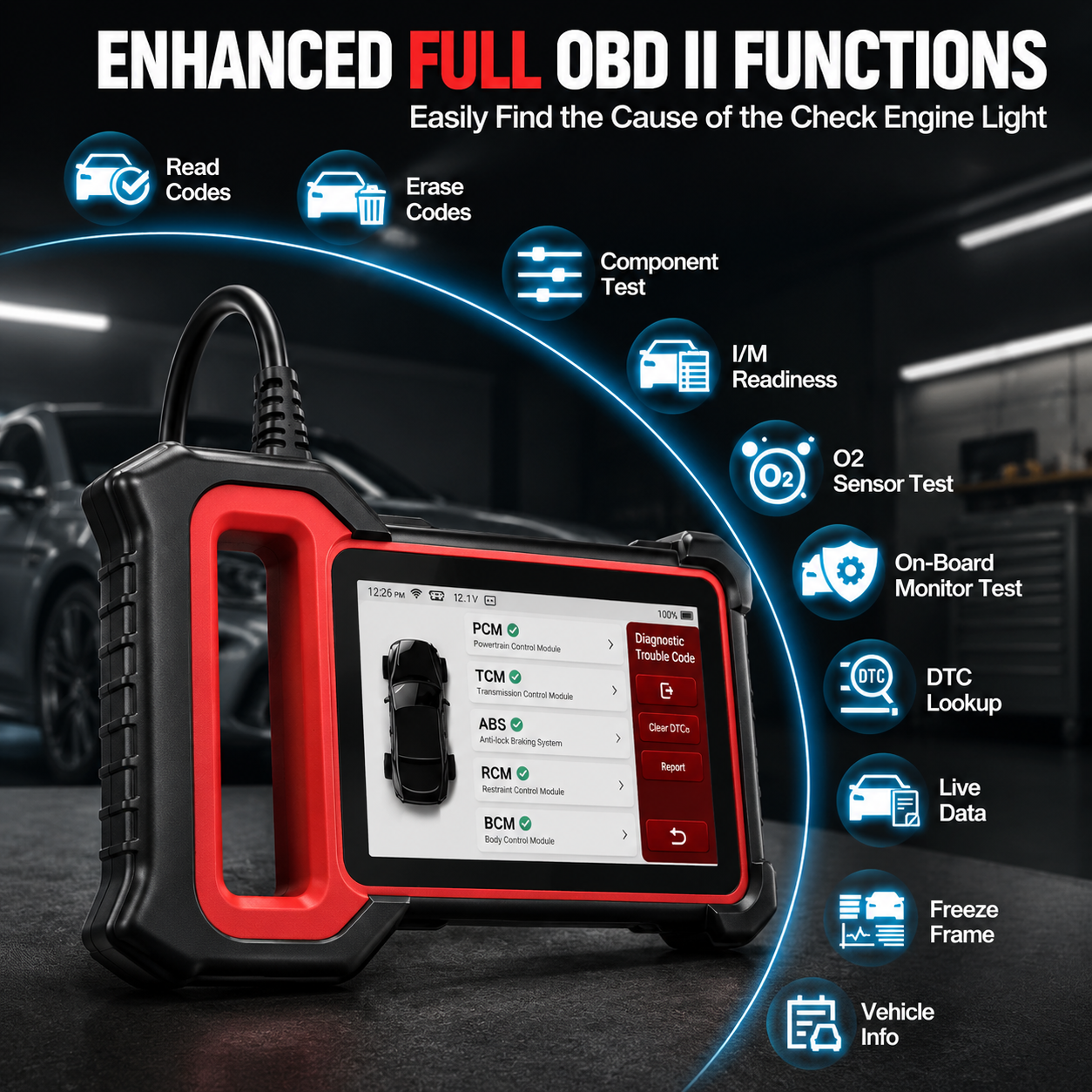 Professional OBD2 Diagnostic Scanner – Smart Vehicle Analysis Tablet