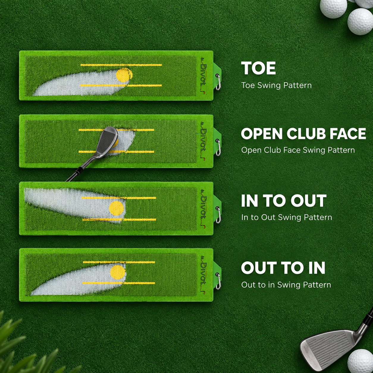 Portable Golf Strike Feedback Training Board