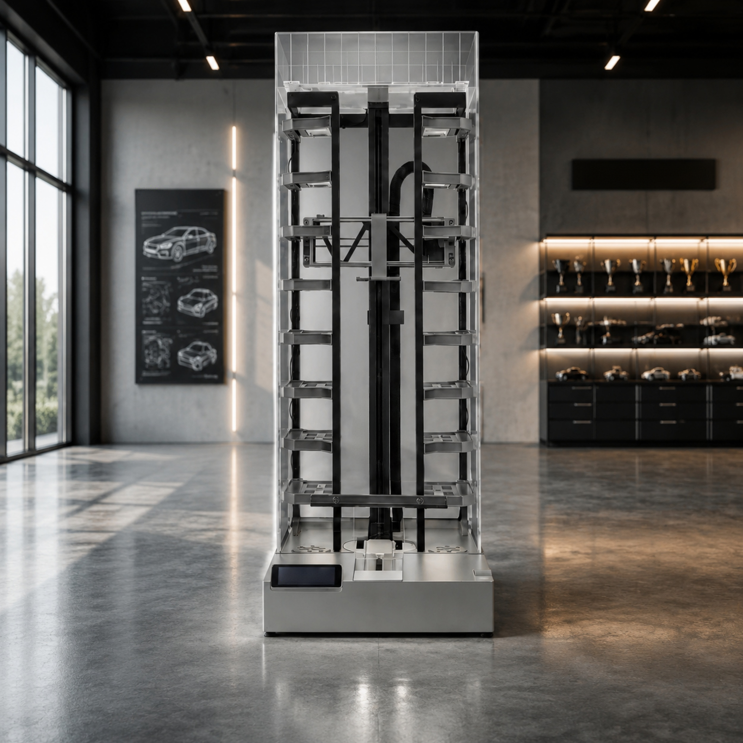 64-Car Display Tower – Vertical Storage Garage for 1:64 Model Cars