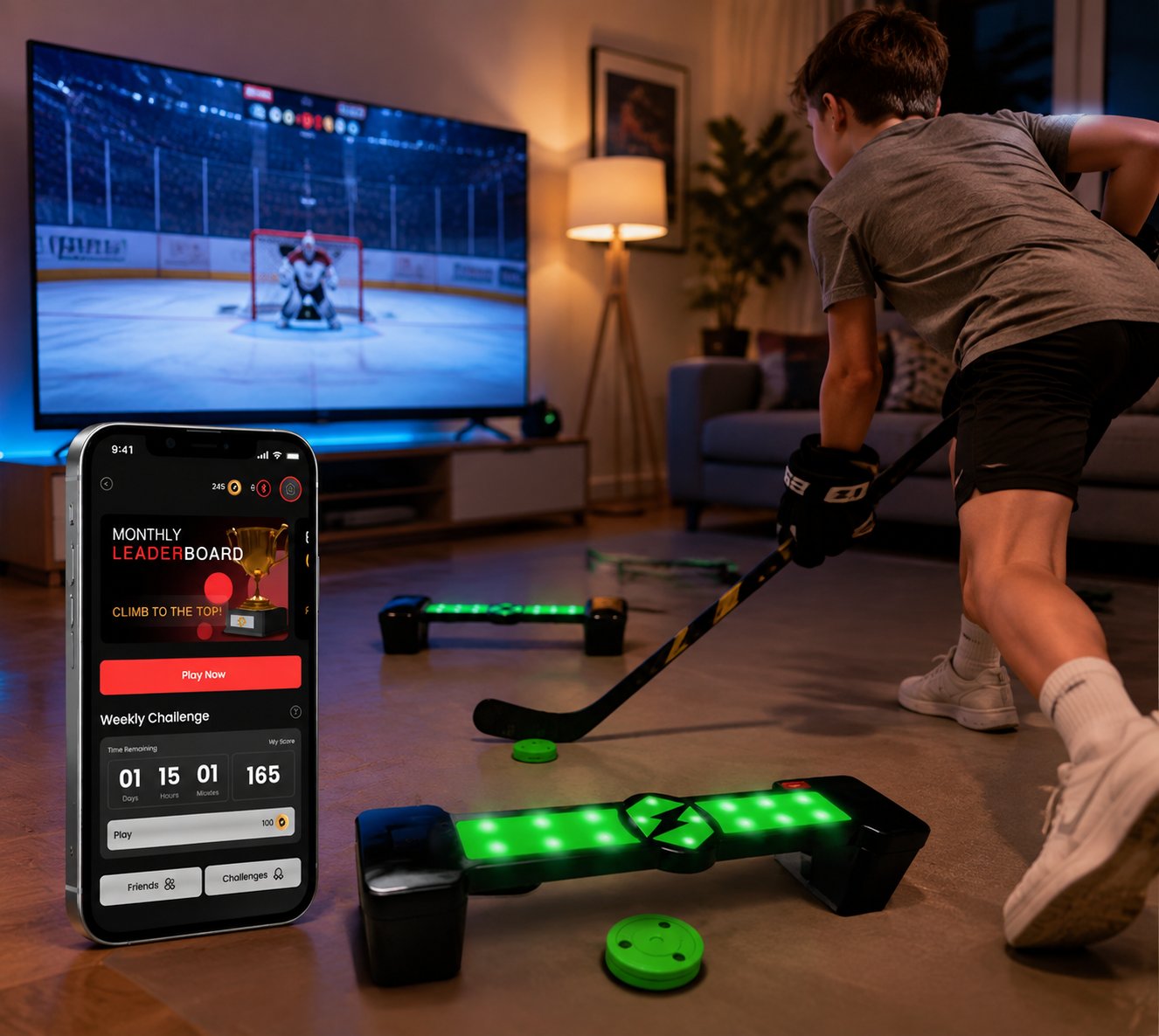 Electronic Stickhandling Trainer – Interactive Hockey Skill Training System