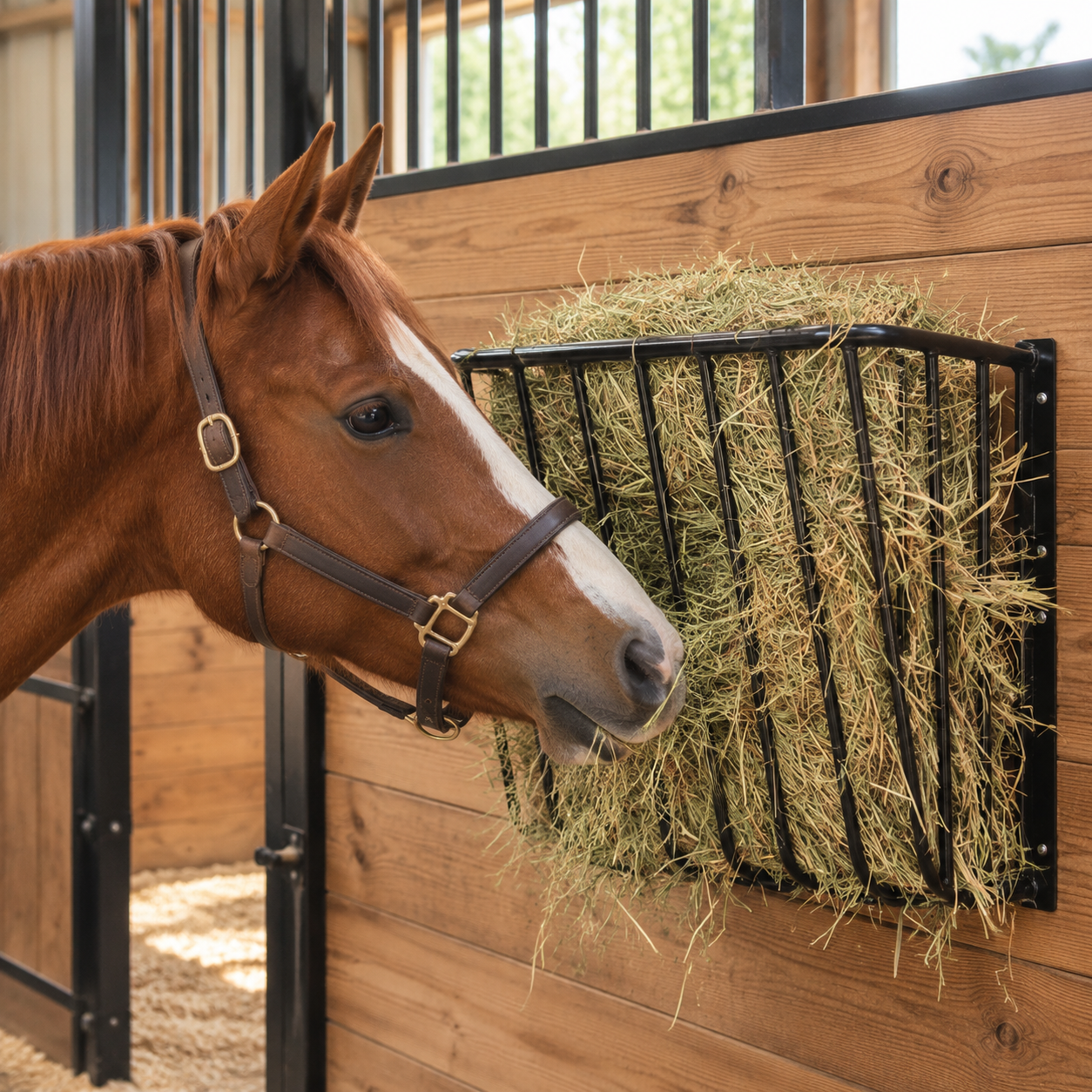 Slow Feed Wall-Mounted Hay Rack