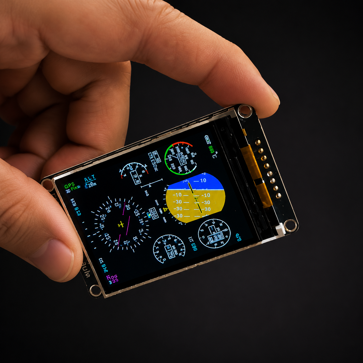 Micro Cockpit Display – Mini Aircraft Cockpit Simulation Display Module