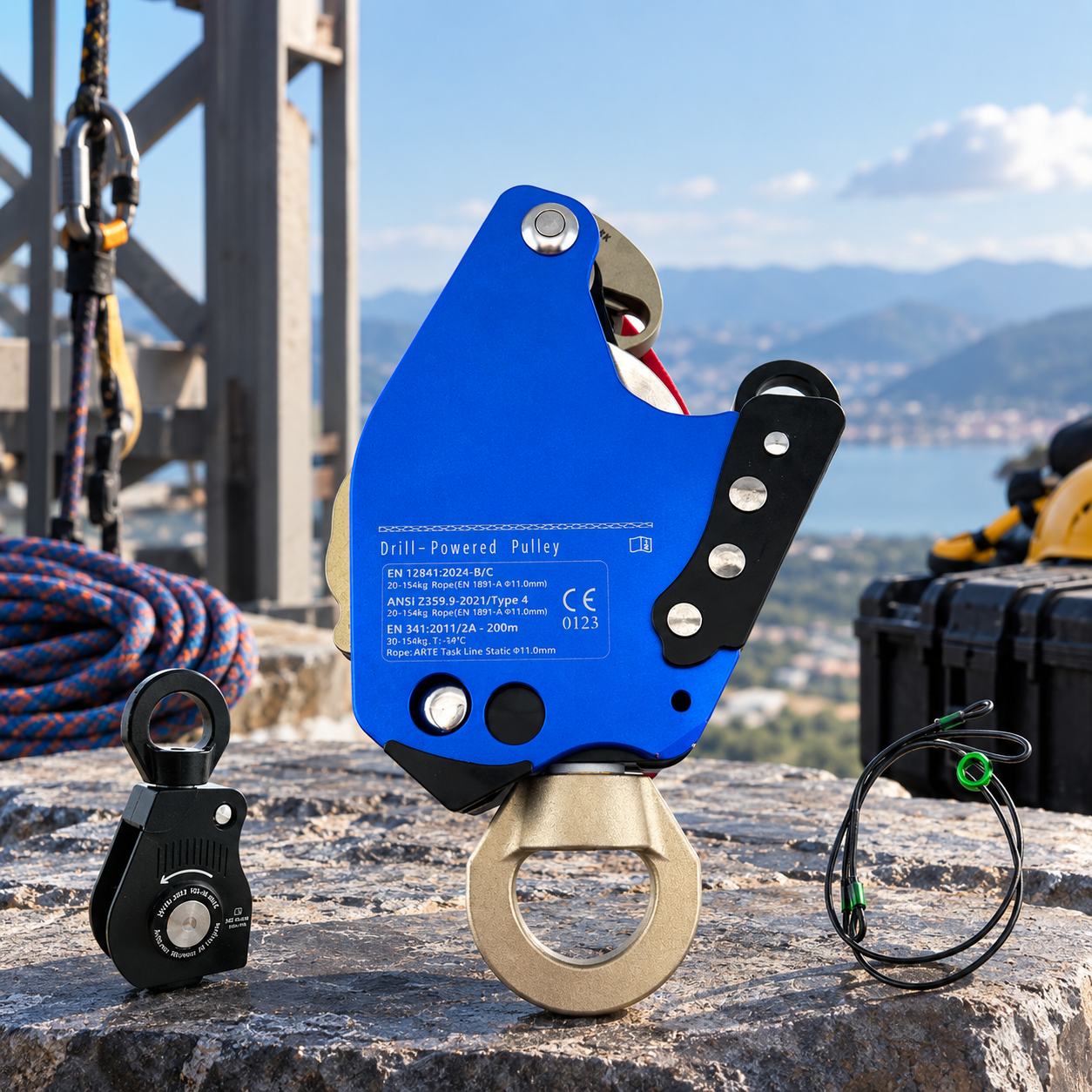 Drill Powered Ascender – PPE Certified Rope Access Device