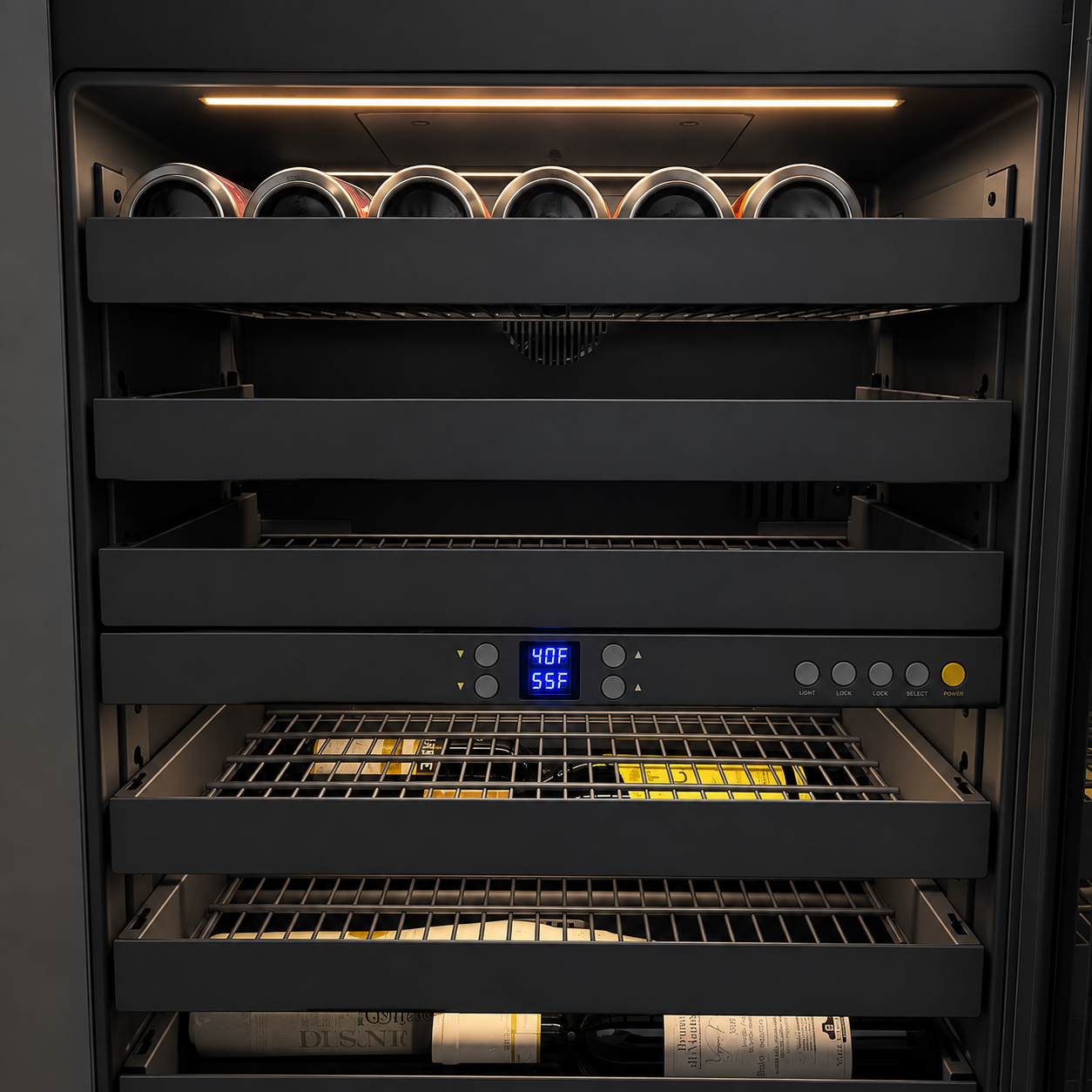 Smart Dual-Zone Beverage Fridge-Matte Black