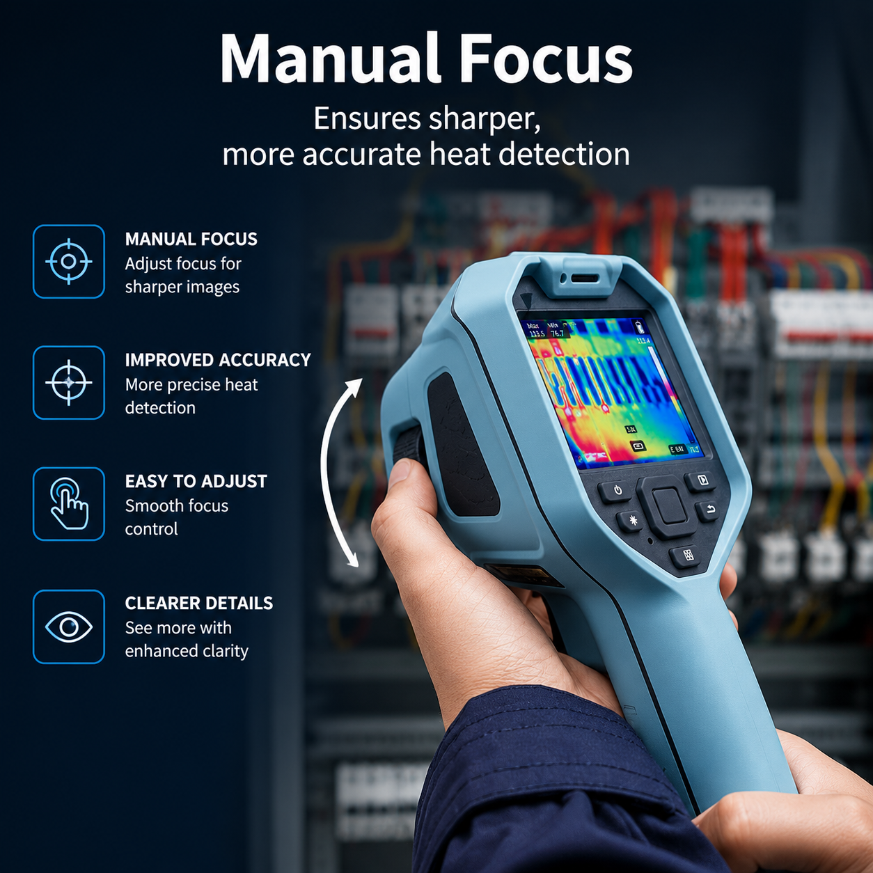 Handheld Thermal Imaging Camera – High-Resolution Infrared Imager for Building Inspections & HVAC