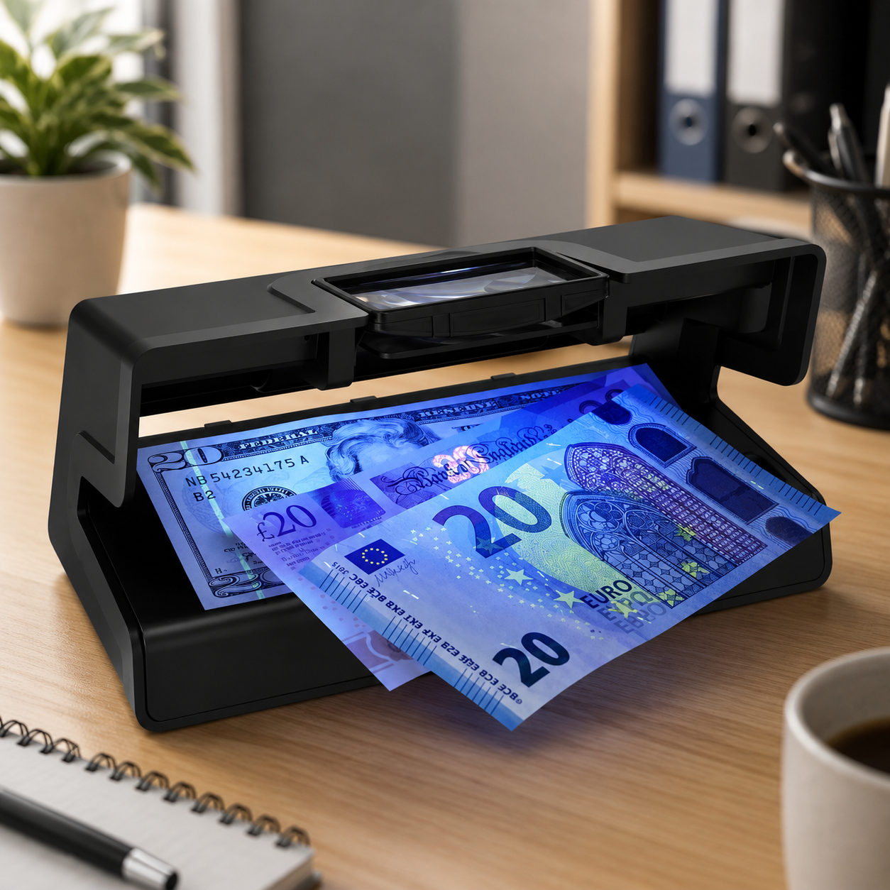 Professional Counterfeit Detector – Multi-Function Currency Verification Device