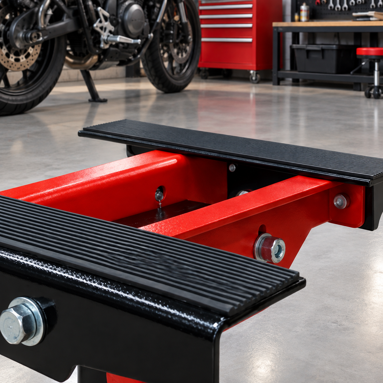 Heavy-Duty Adjustable Motorcycle Lift Stand