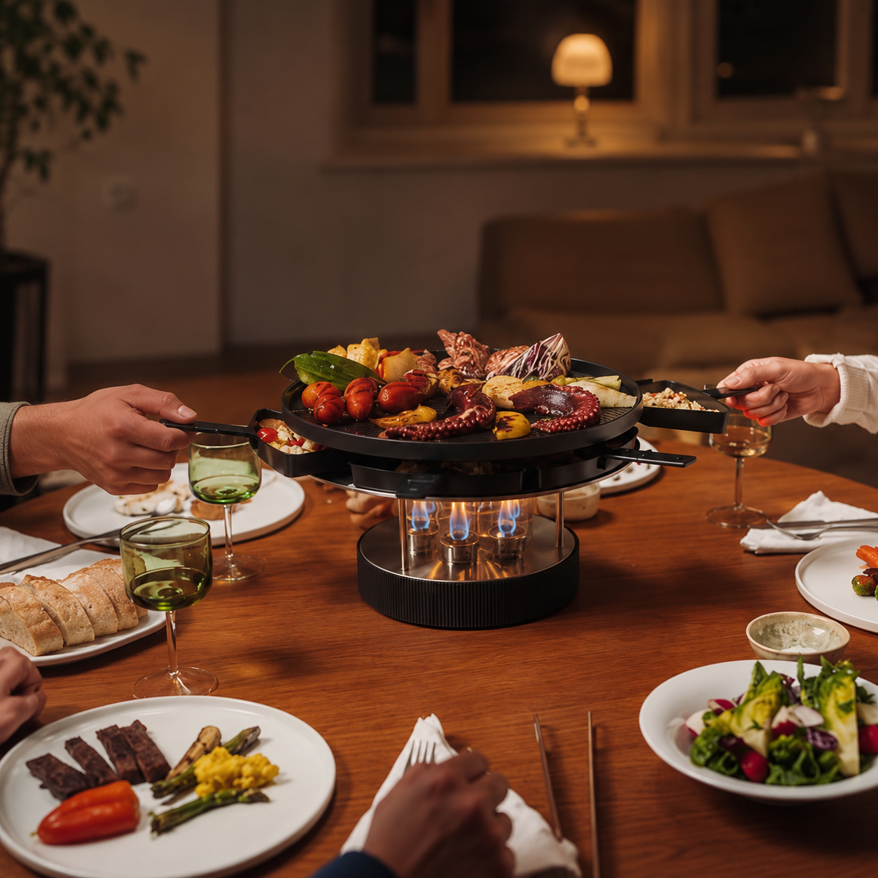 Portable Bioethanol Tabletop Grill Set