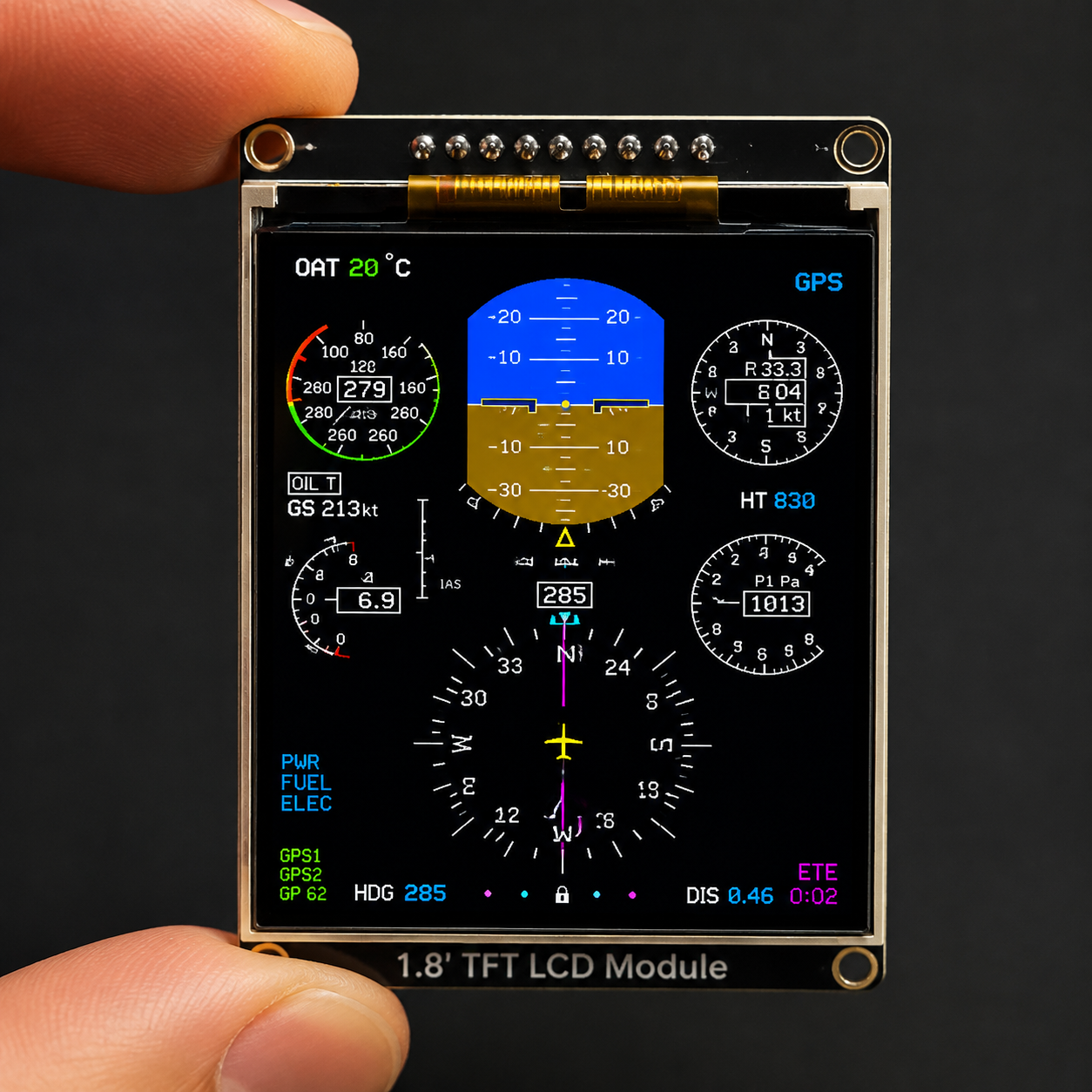 Micro Cockpit Display – Mini Aircraft Cockpit Simulation Display Module