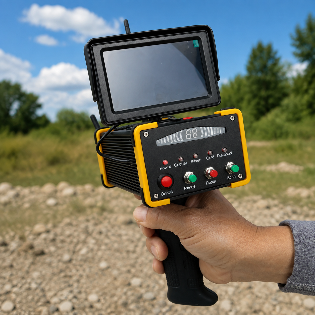 Long-Range 3D Metal Detector – Portable Underground Detection System