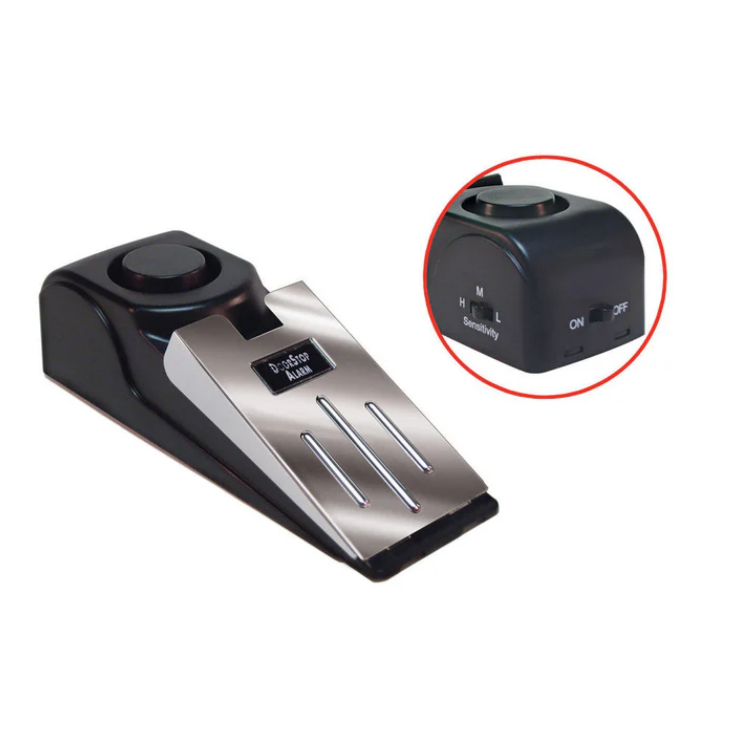 Door Stop Alarm – 120dB Siren, Adjustable Sensitivity, Portable Security