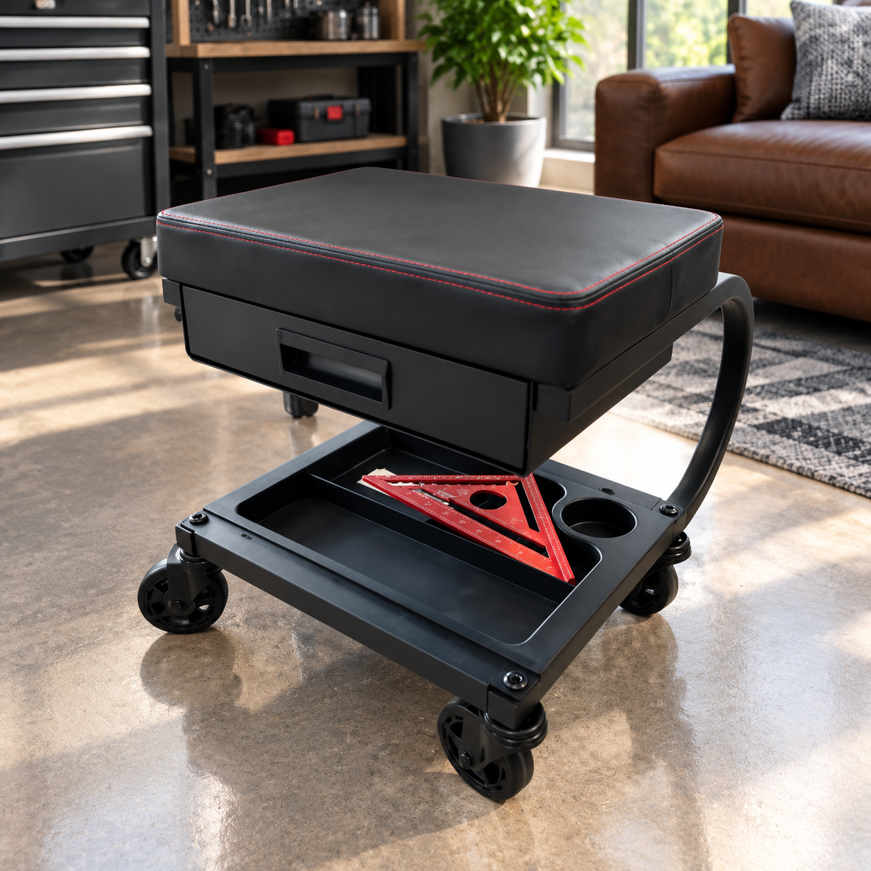 Heavy-Duty Rolling Mechanics Seat