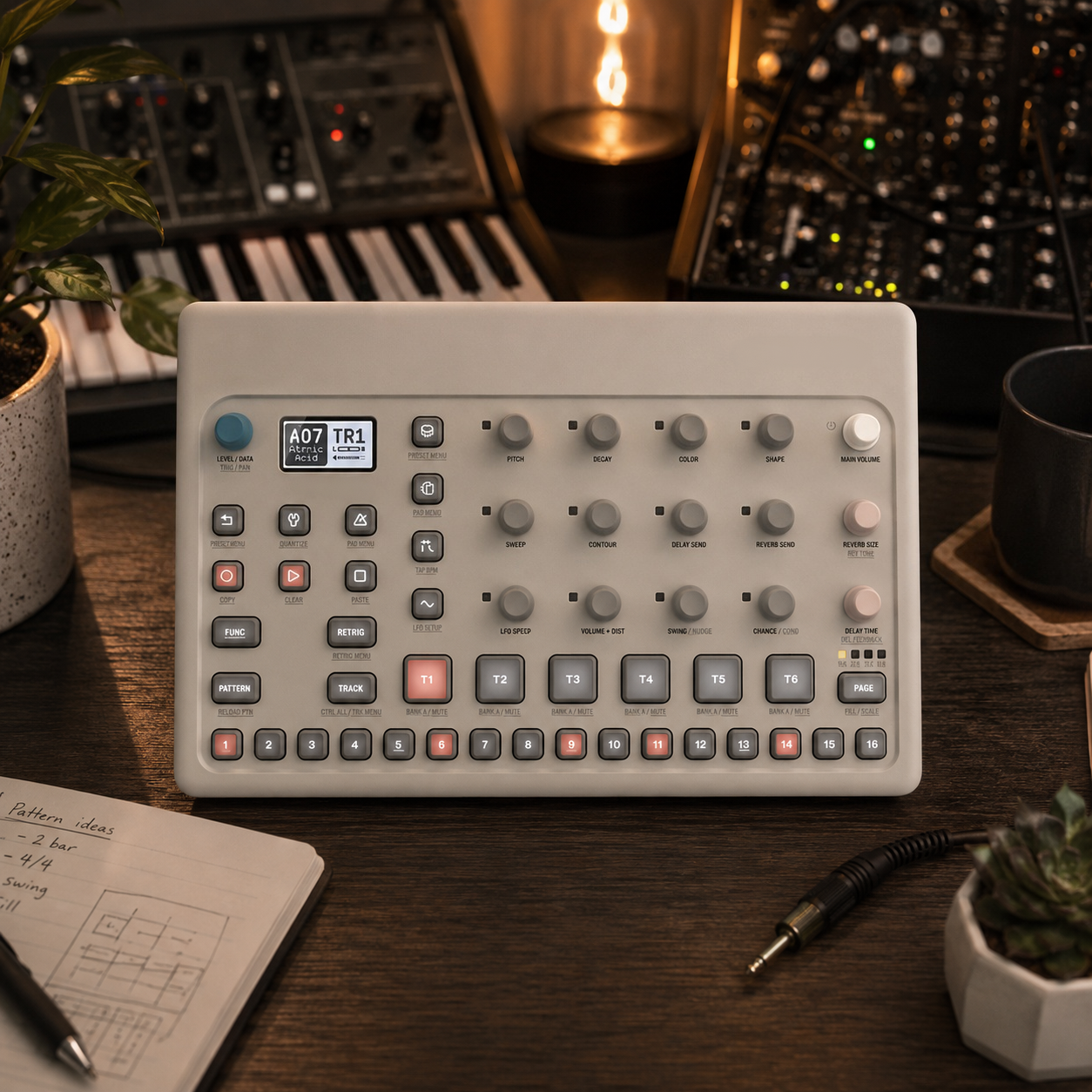 FM Groovebox – 6-Track Electronic Music Creation Machine With Sequencer