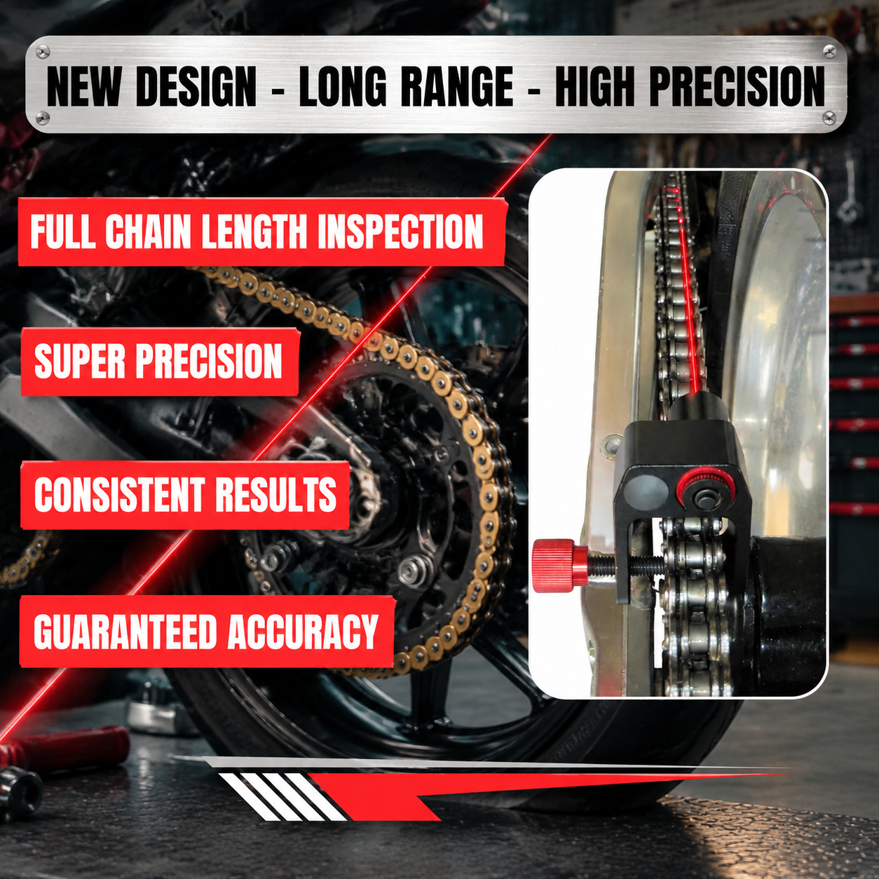 Laser Chain & Sprocket Alignment Tool
