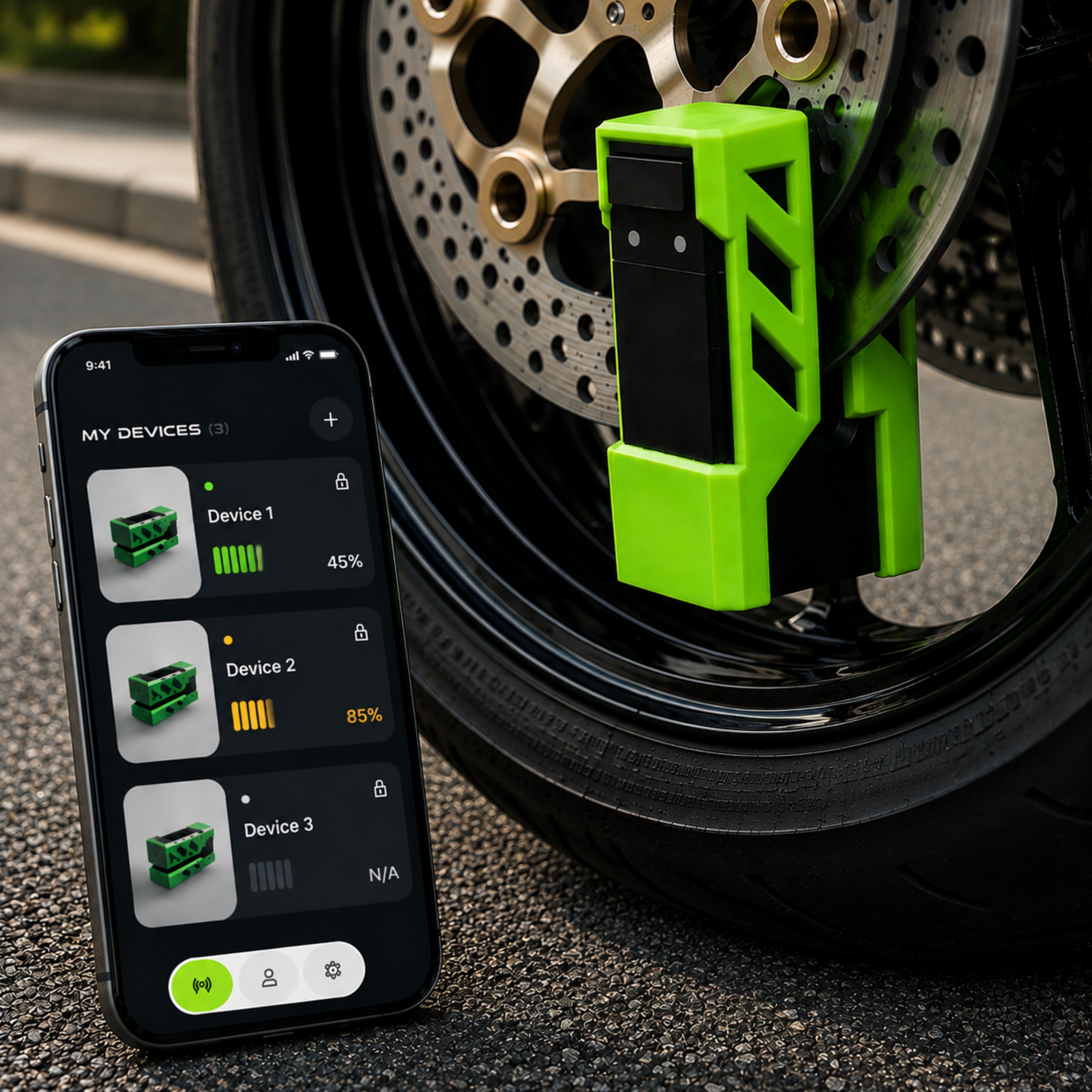 Smart Motorcycle Disc Lock – Keyless Security & Motion Alert System