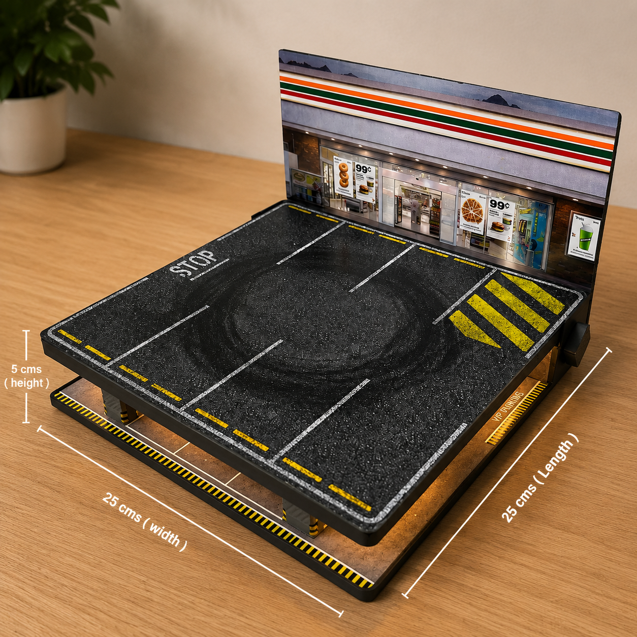 1:64 Motorized Drift Display Platform – 360° Moving Showcase for Diecast Cars