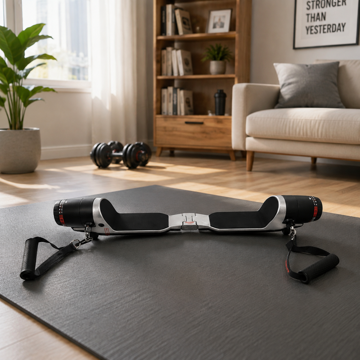Portable Smart Cable Gym – 5‑300 lbs Resistance, Bluetooth Connected, Folds for Storage