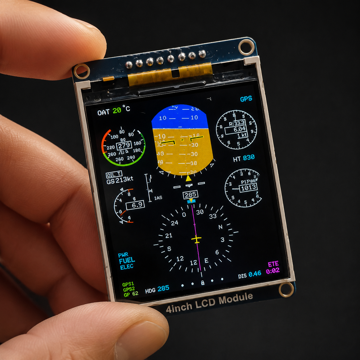 Micro Cockpit Display – Mini Aircraft Cockpit Simulation Display Module