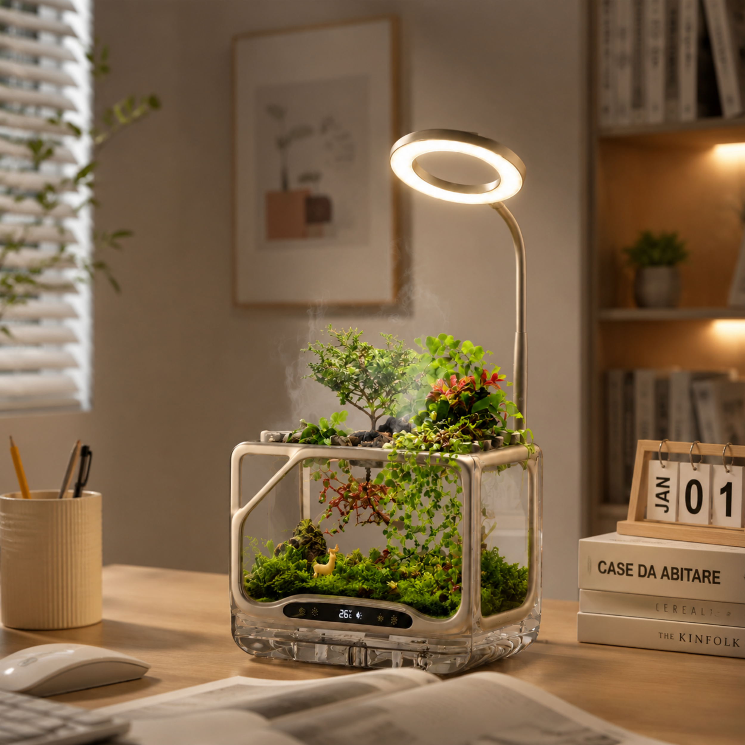 Scenic Aeroponic Ecosystem – Smart Indoor Garden With Mist Growing Technology