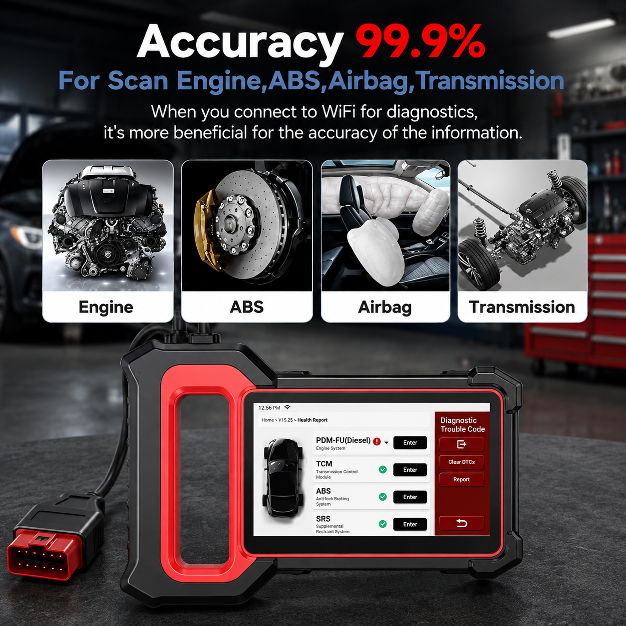 Professional OBD2 Diagnostic Scanner – Smart Vehicle Analysis Tablet