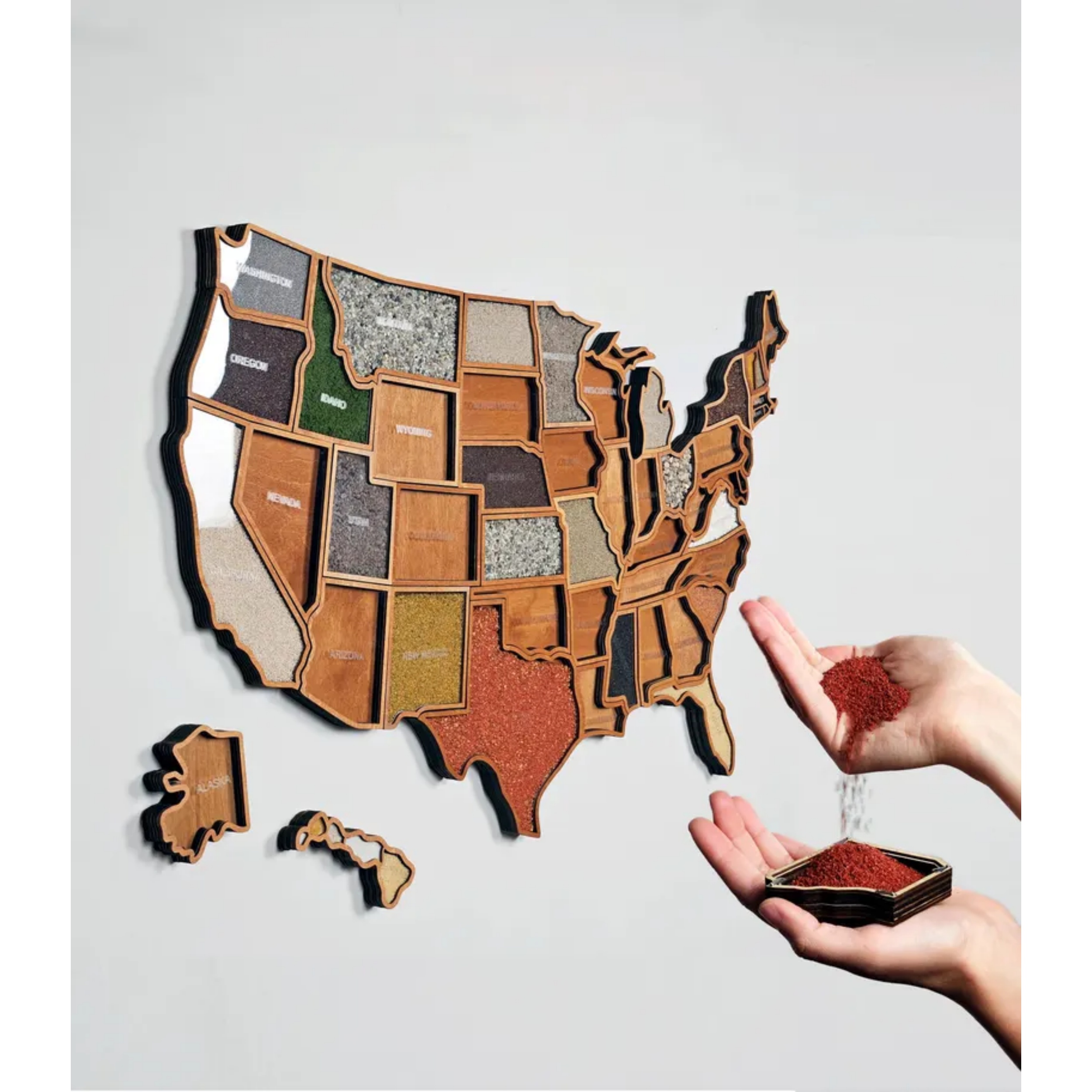 USA Travel Map – Fill with Earth from Your Adventures