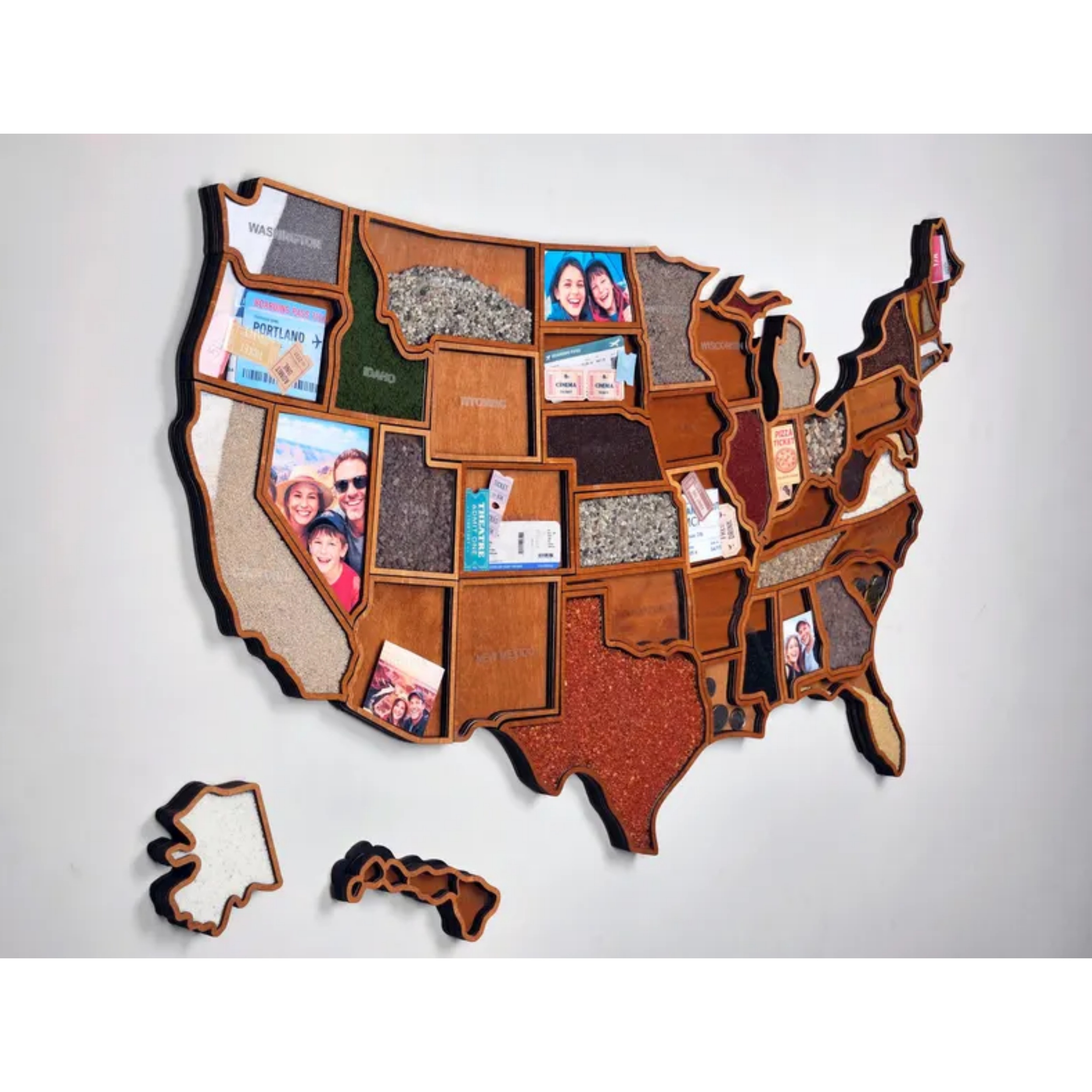 USA Travel Map – Fill with Earth from Your Adventures
