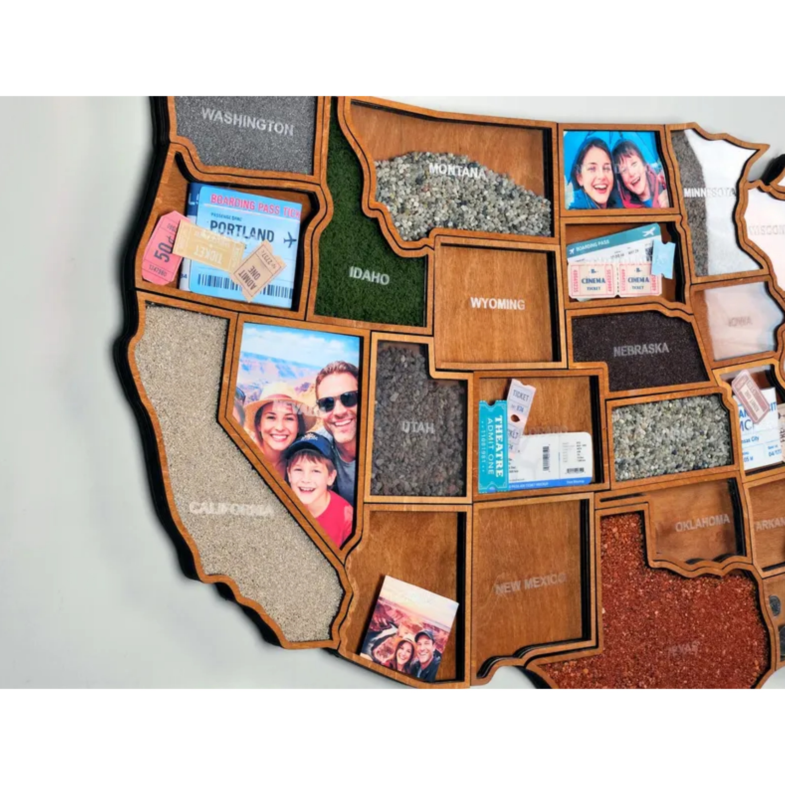 USA Travel Map – Fill with Earth from Your Adventures
