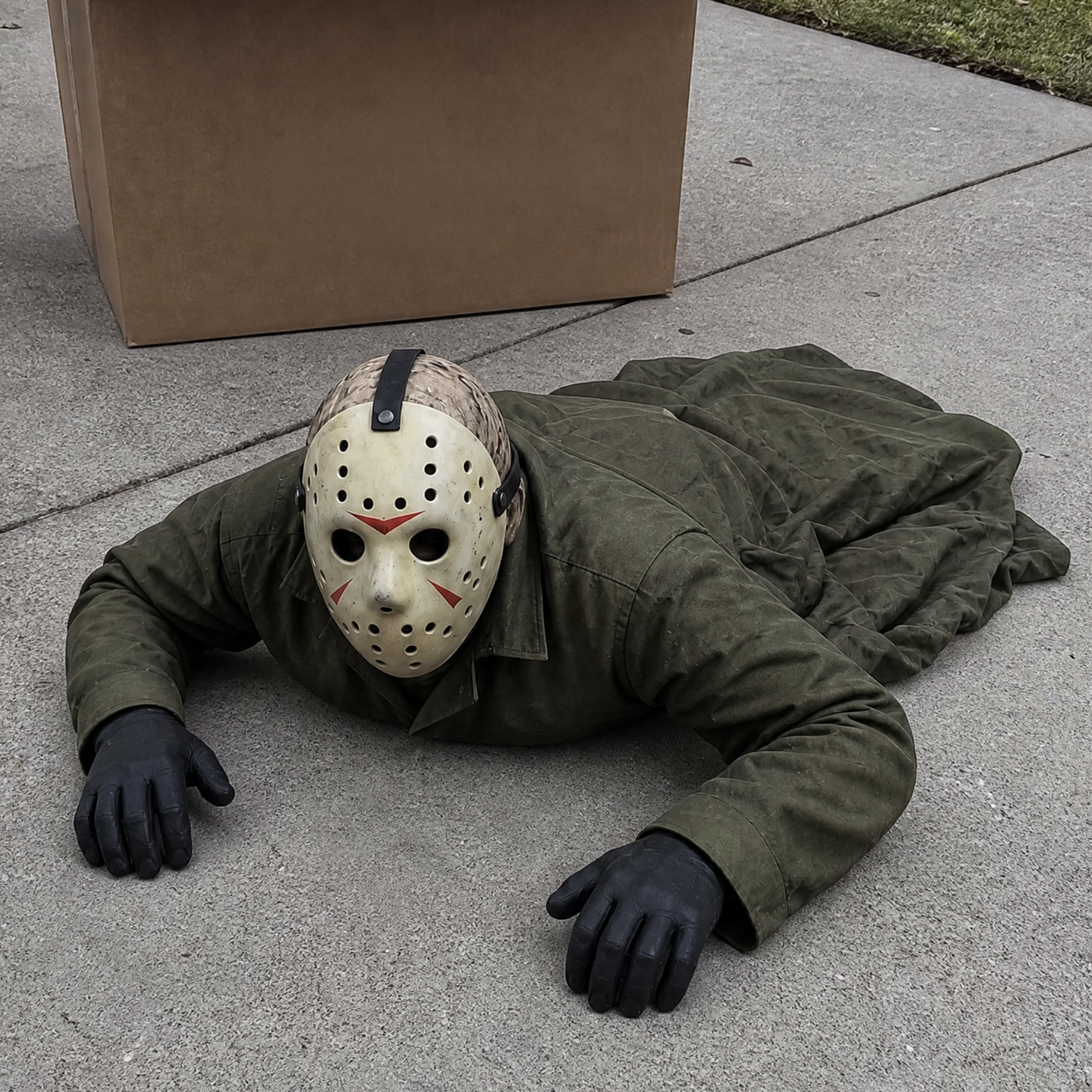 Crawling Rooftop Halloween Horror Figure