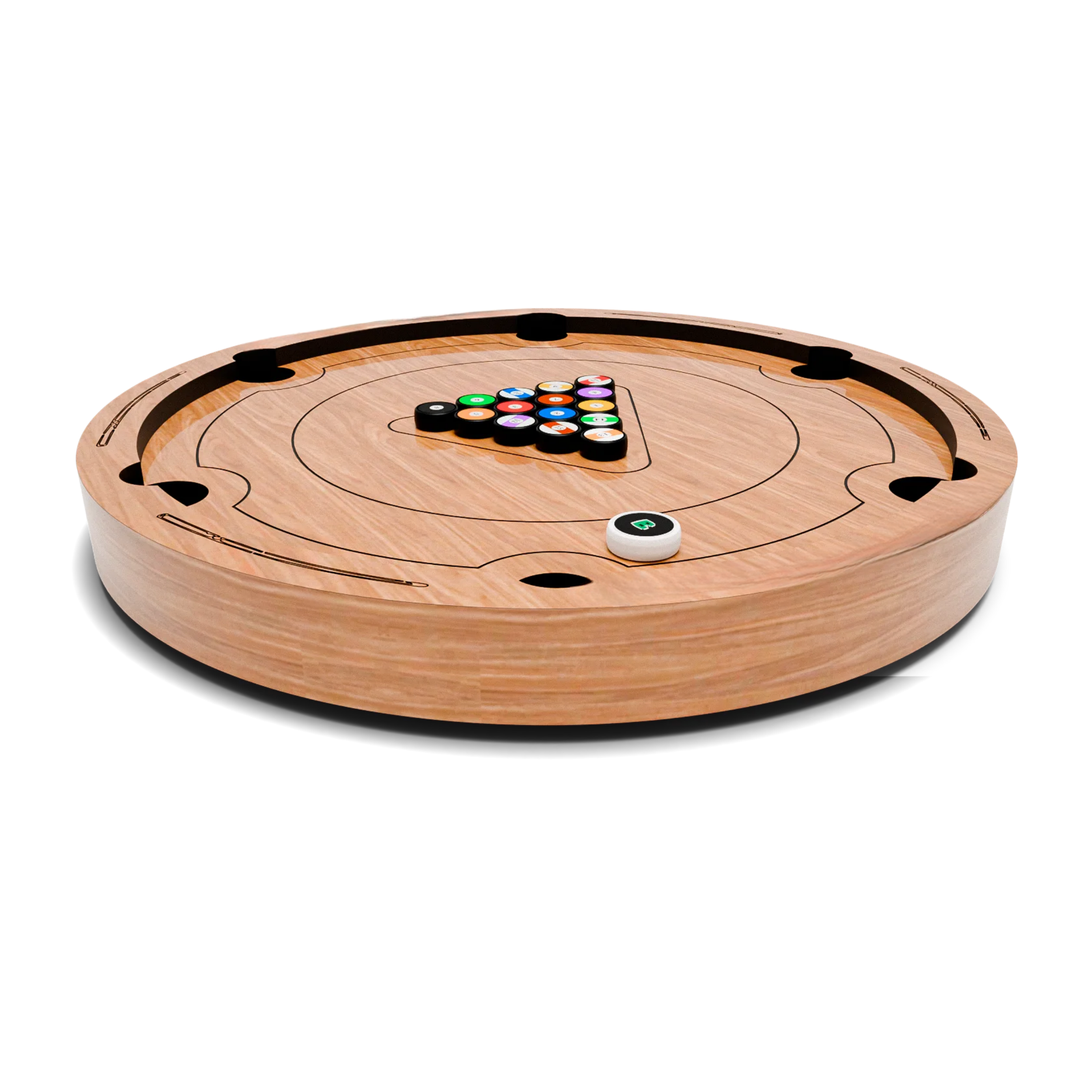 Portable Circular Tabletop Cue Game