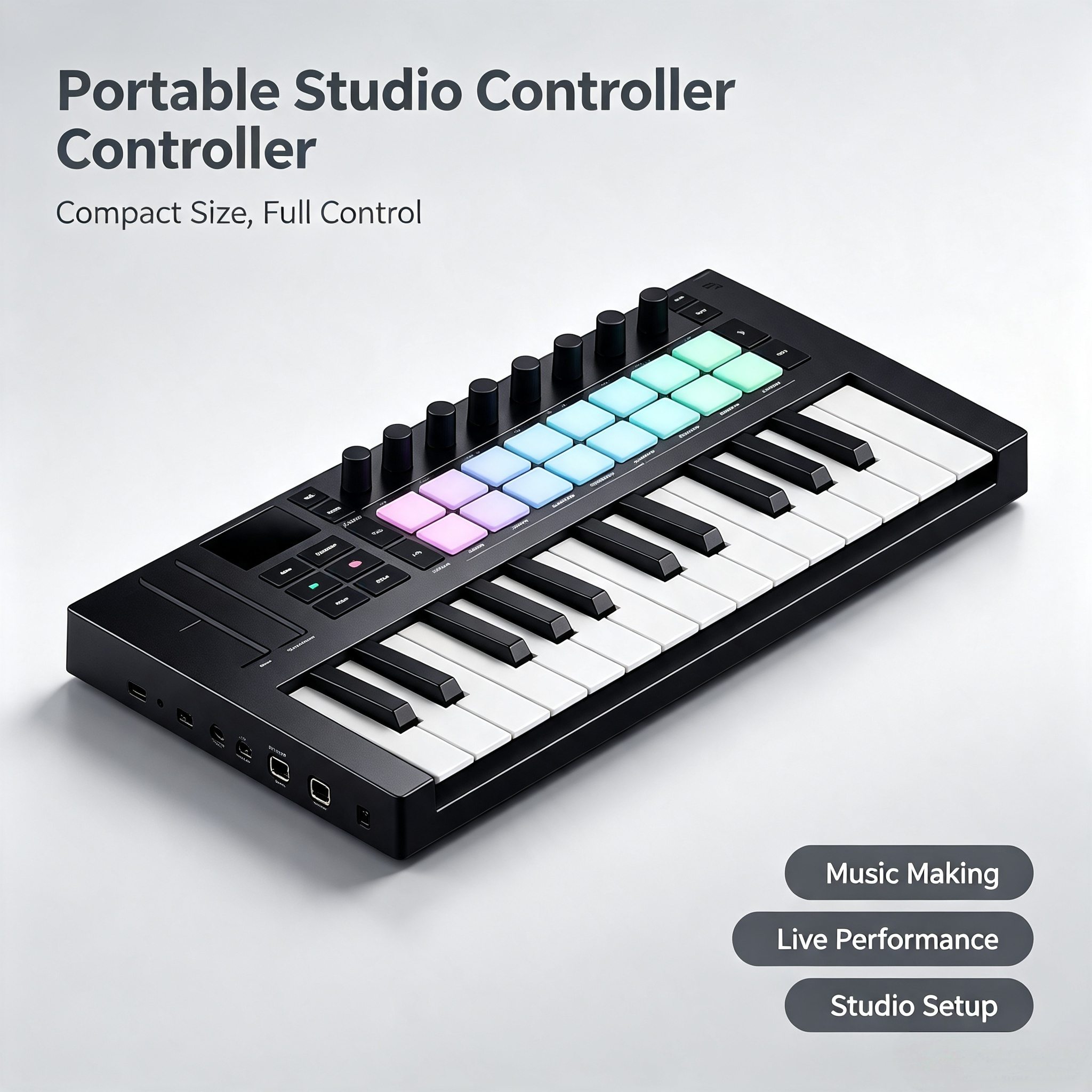 YOUR STUDIO, BACKPACK‑SIZED 25‑Key Controller with Arpeggiator, Custom Modes & Full Software Bundle.